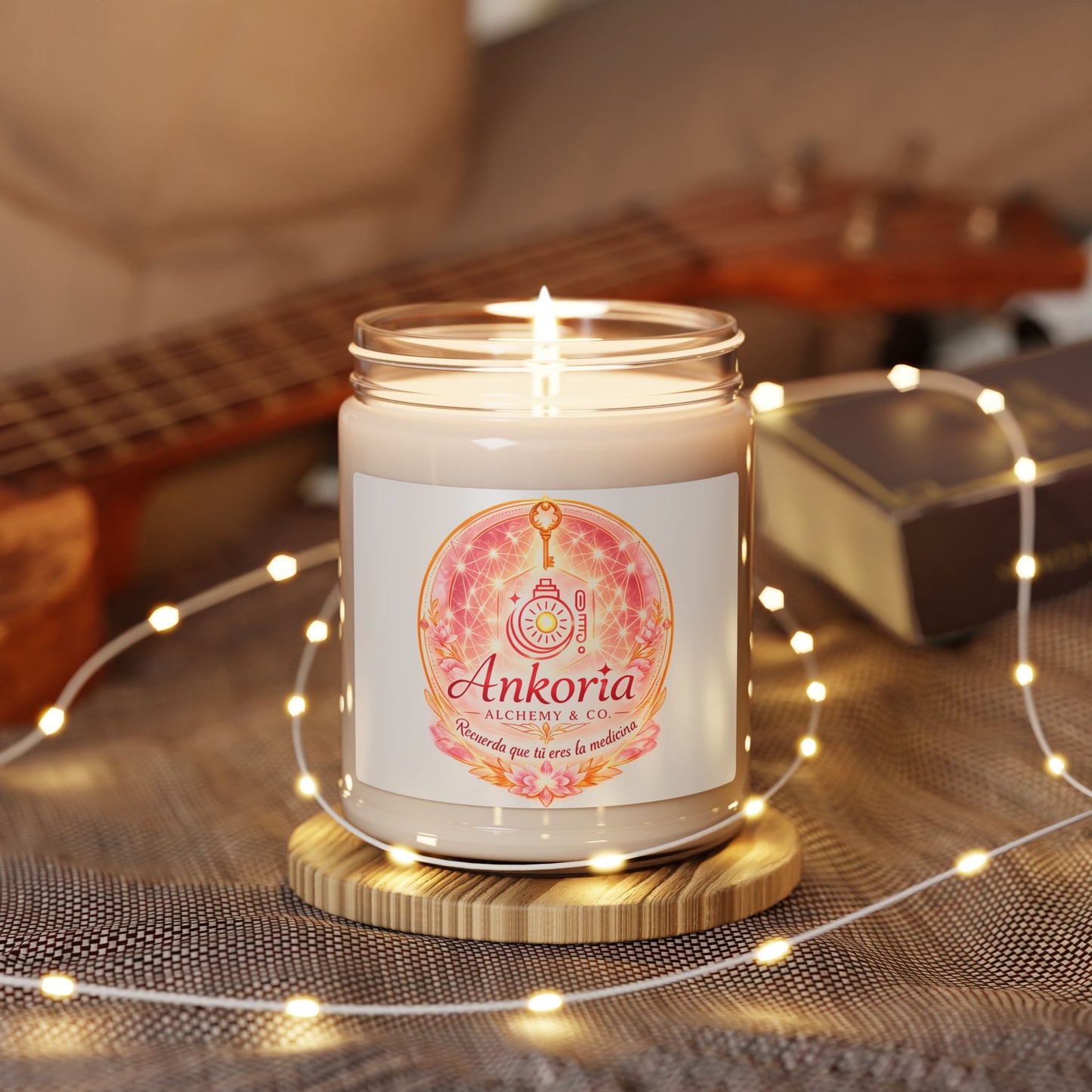 Soy Candle — Ankoría Alchemy Scented 9oz Jar (Handmade Aromatic Home Accent)