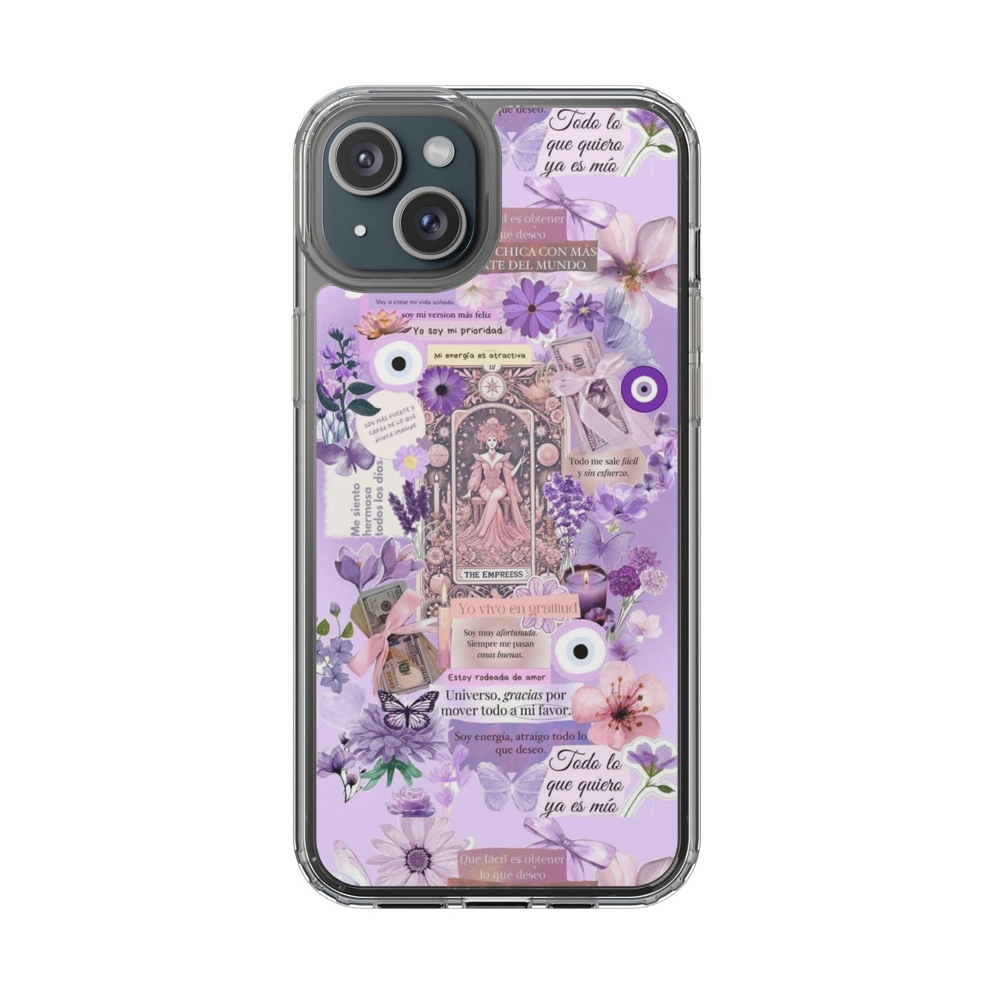 Beautiful Floral Phone Case, Clear Case, Cute Accessories, Gift for Her, Phone Protection, Trendy Tech