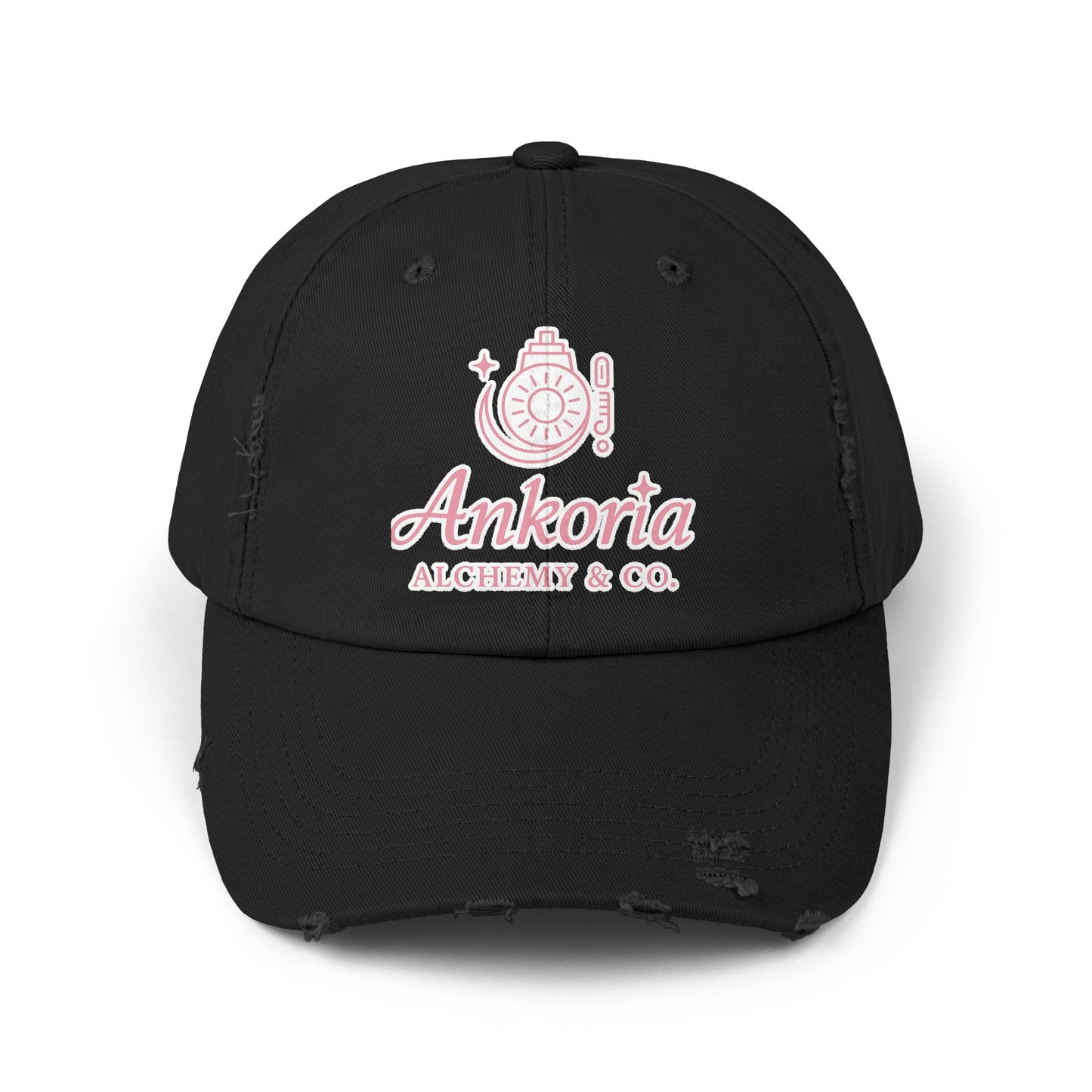 💖 Ankoria Alchemy  Signature Collection Distressed Unisex Cap - Trendy Casual Wear