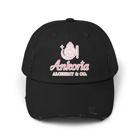 💖 Ankoria Alchemy  Signature Collection Distressed Unisex Cap - Trendy Casual Wear