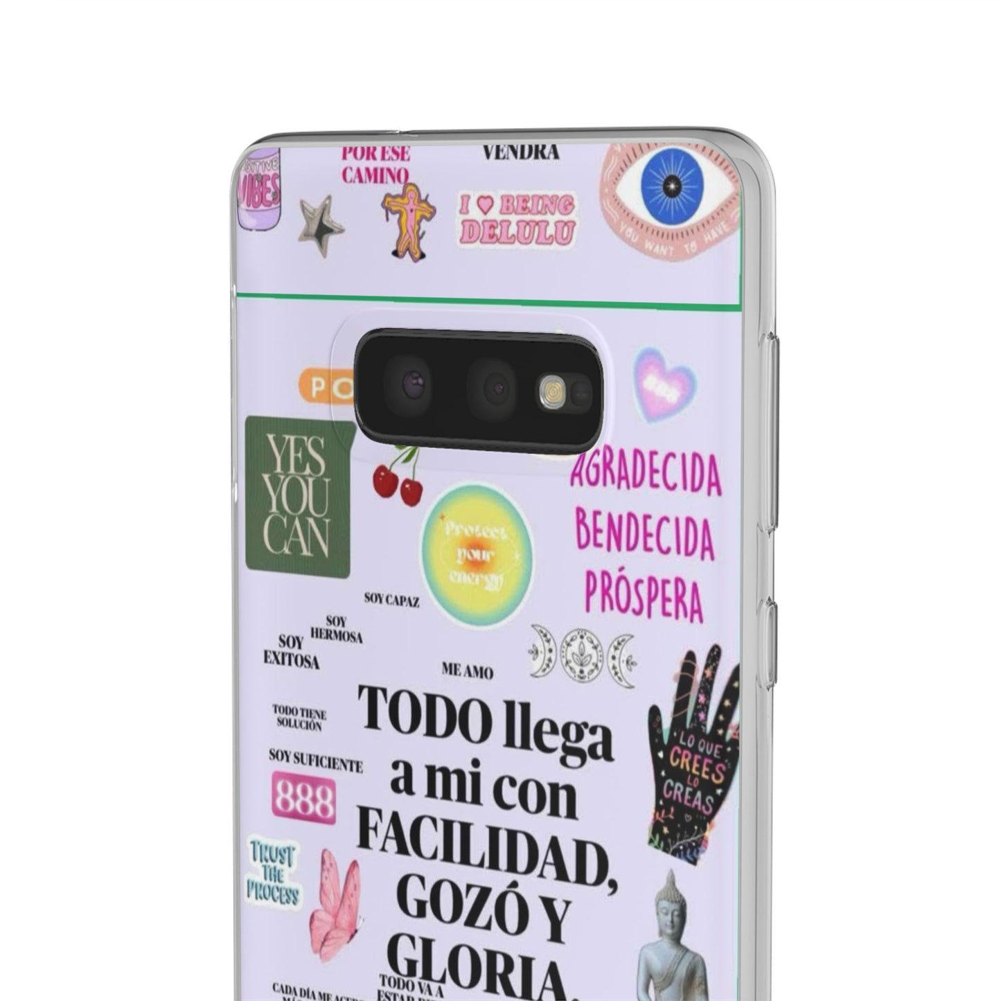 Positive Affirmation Flexi Cases for iPhone, Inspirational Phone Cover, Motivational Case, Gift for Her, Trendy Phone Protector