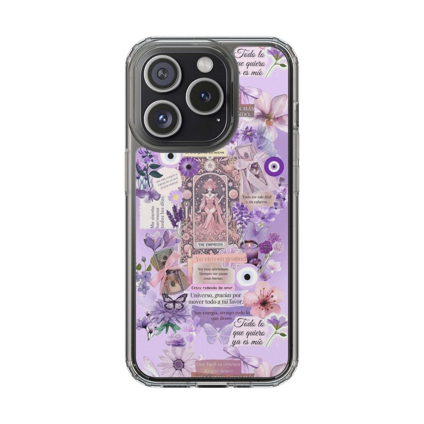 Beautiful Floral Phone Case, Clear Case, Cute Accessories, Gift for Her, Phone Protection, Trendy Tech