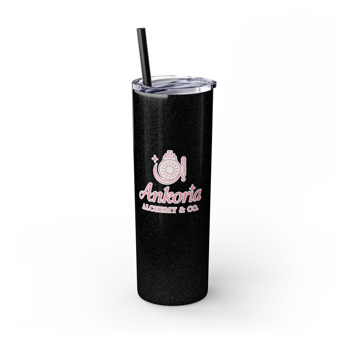 Ankoria signature collection Elegant Custom Skinny Tumbler with Straw | 20oz - Perfect for Every Occasion
