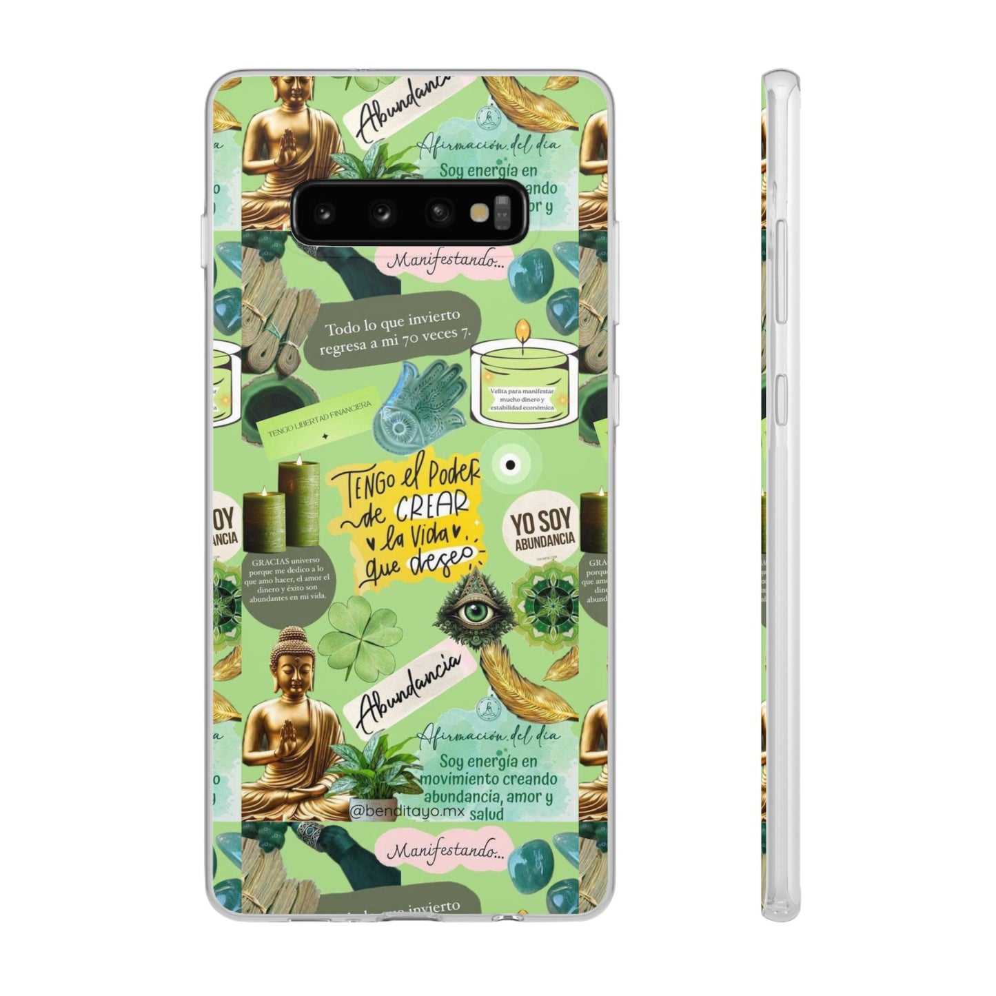 Vibrant Flexi Cases for Abundance Mindset | Phone Protection, Gift for Motivational Quotes, Spiritual Decor, Positive Vibes