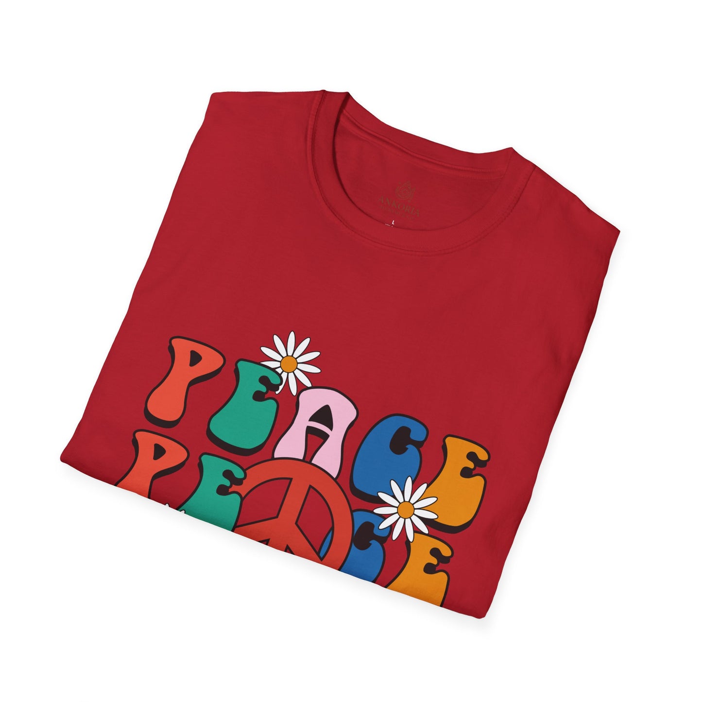 Unisex Softstyle T-Shirt - Retro Peace Design for Comfort Lovers