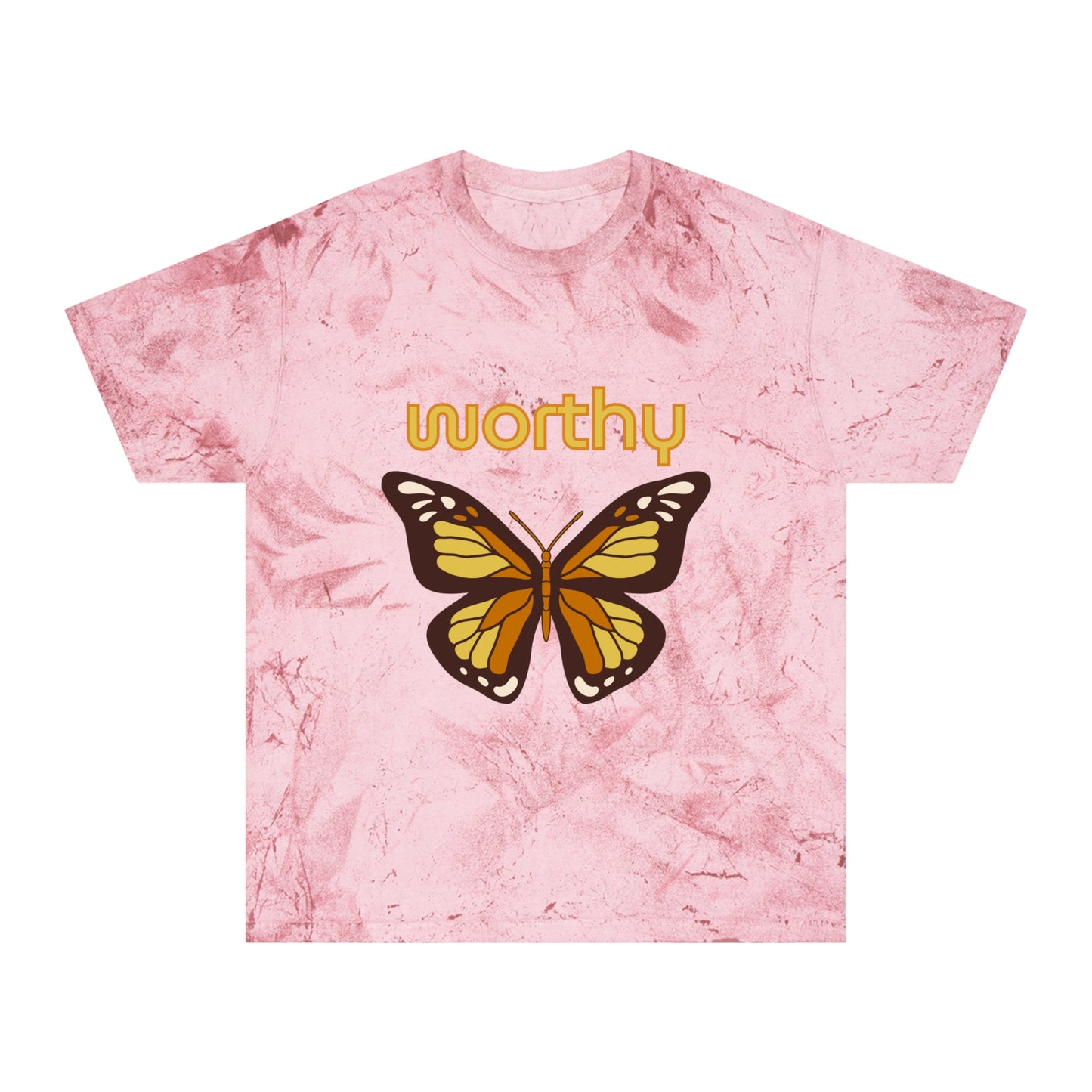Worthy Butterfly Unisex Color Blast T-Shirt | Positive Vibes Apparel