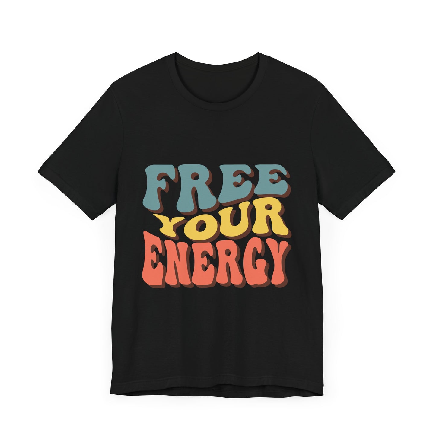 Free Your Energy Unisex Jersey Tee - Vibrant Retro Style for Relaxation & Self-Expression