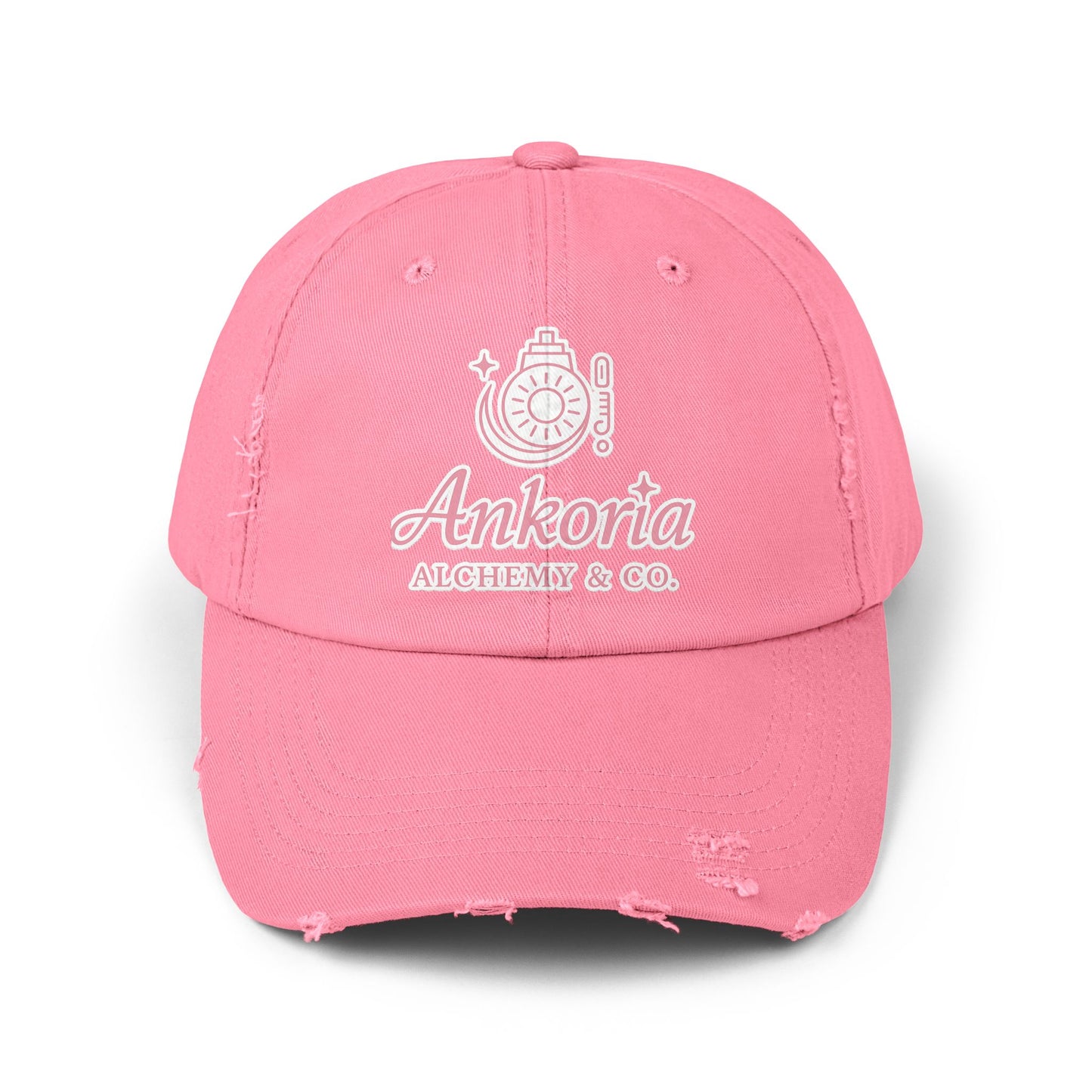 💖 Ankoria Alchemy  Signature Collection Distressed Unisex Cap - Trendy Casual Wear