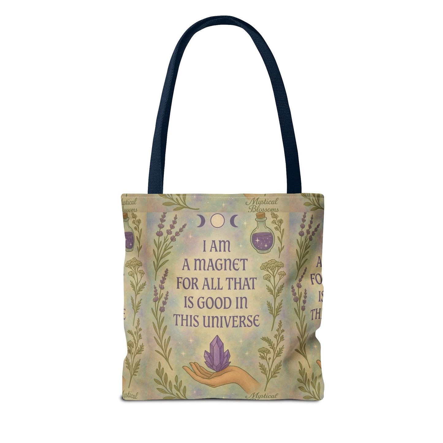 Magical Tote Bag | Affirmation Tote, Crystal Lover Gift, Eco-Friendly Bag, Inspirational Affirmations, Unique Shopping Bag