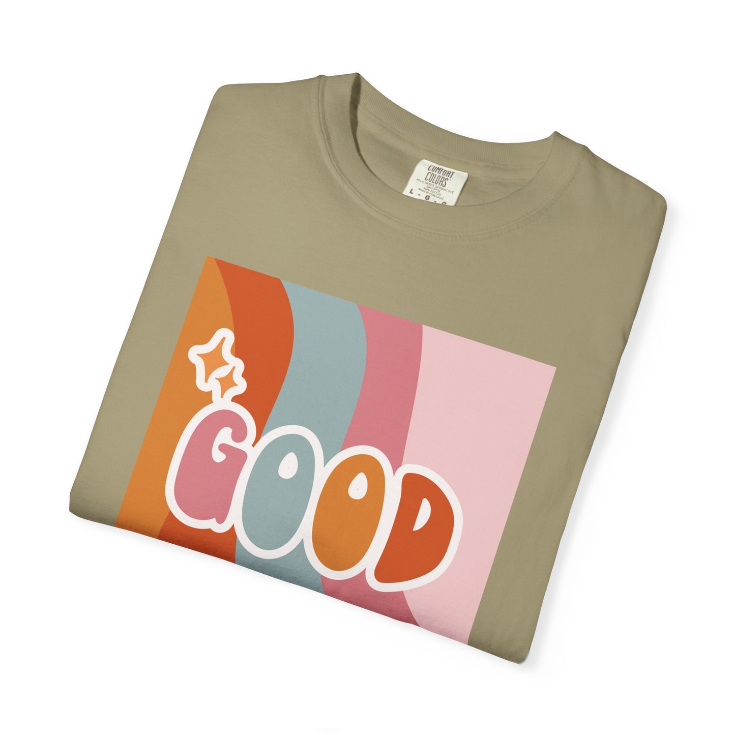 Good Vibes Unisex Garment-Dyed T-Shirt – Relaxed Fit Summer Tee