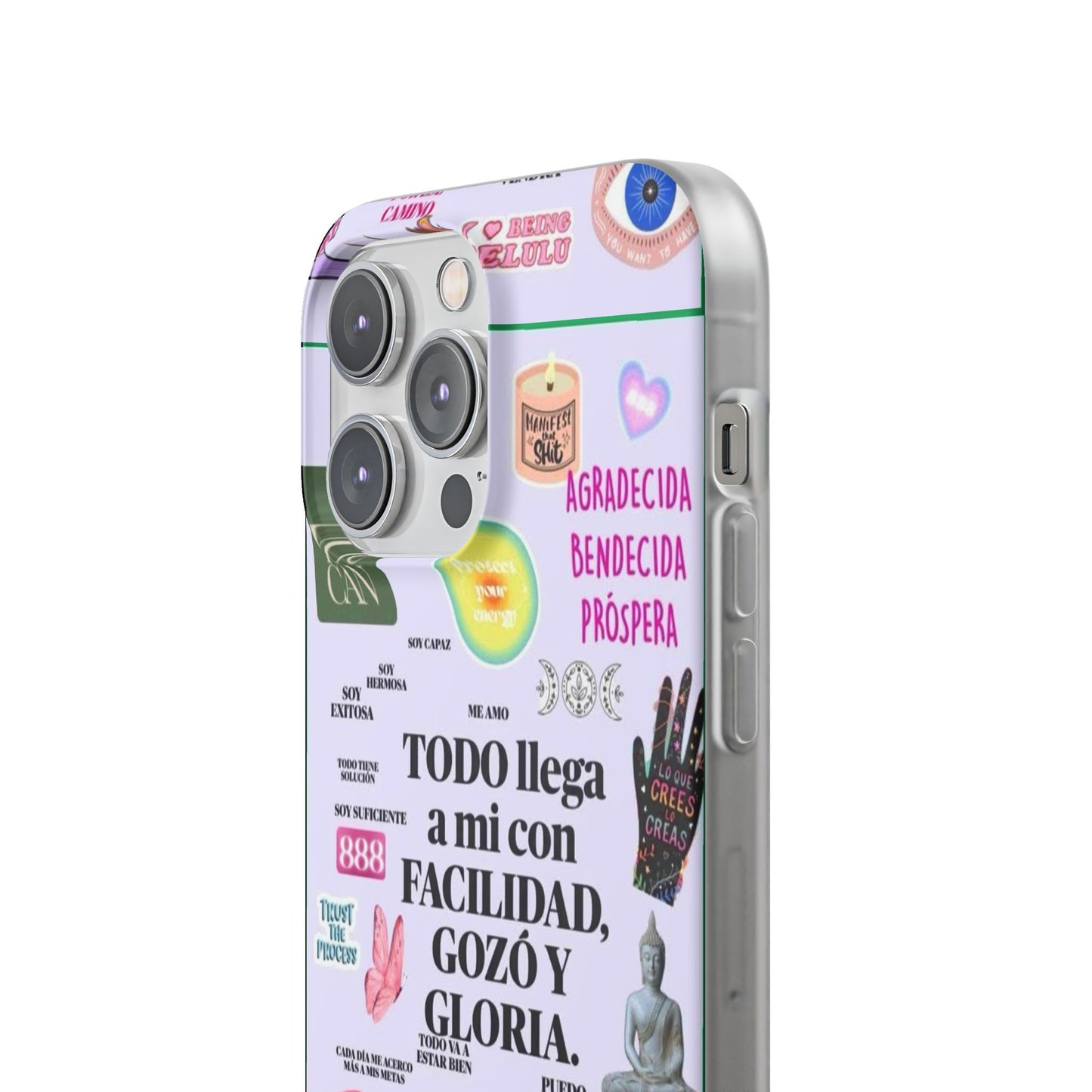 Positive Affirmation Flexi Cases for iPhone, Inspirational Phone Cover, Motivational Case, Gift for Her, Trendy Phone Protector