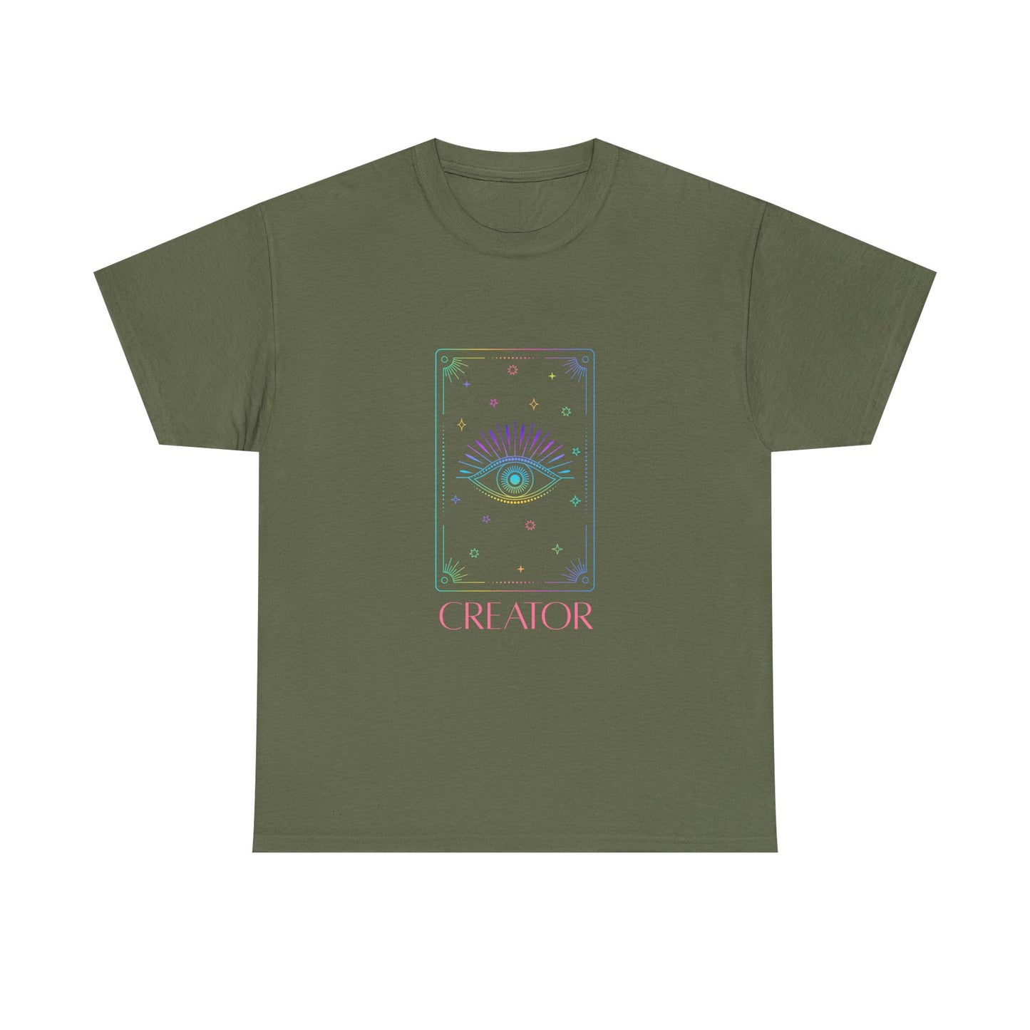 Creator Eye Unisex Heavy Cotton Tee - Artistic & Spiritual Design