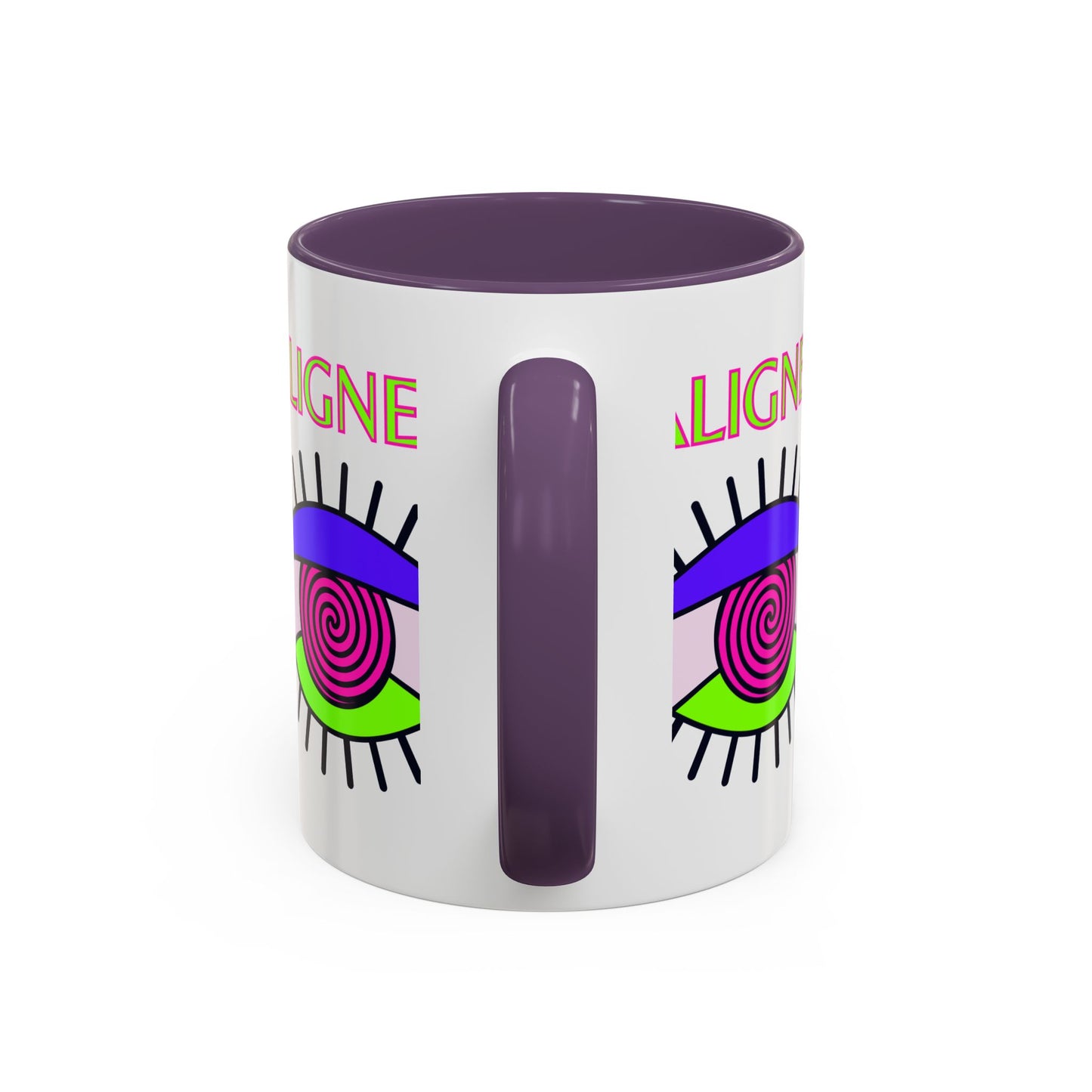 Aligned Eye Accent Coffee Mug - Inspirational Gift, Unique Artwork, Home Decor, Mindfulness Mug, Boho Style