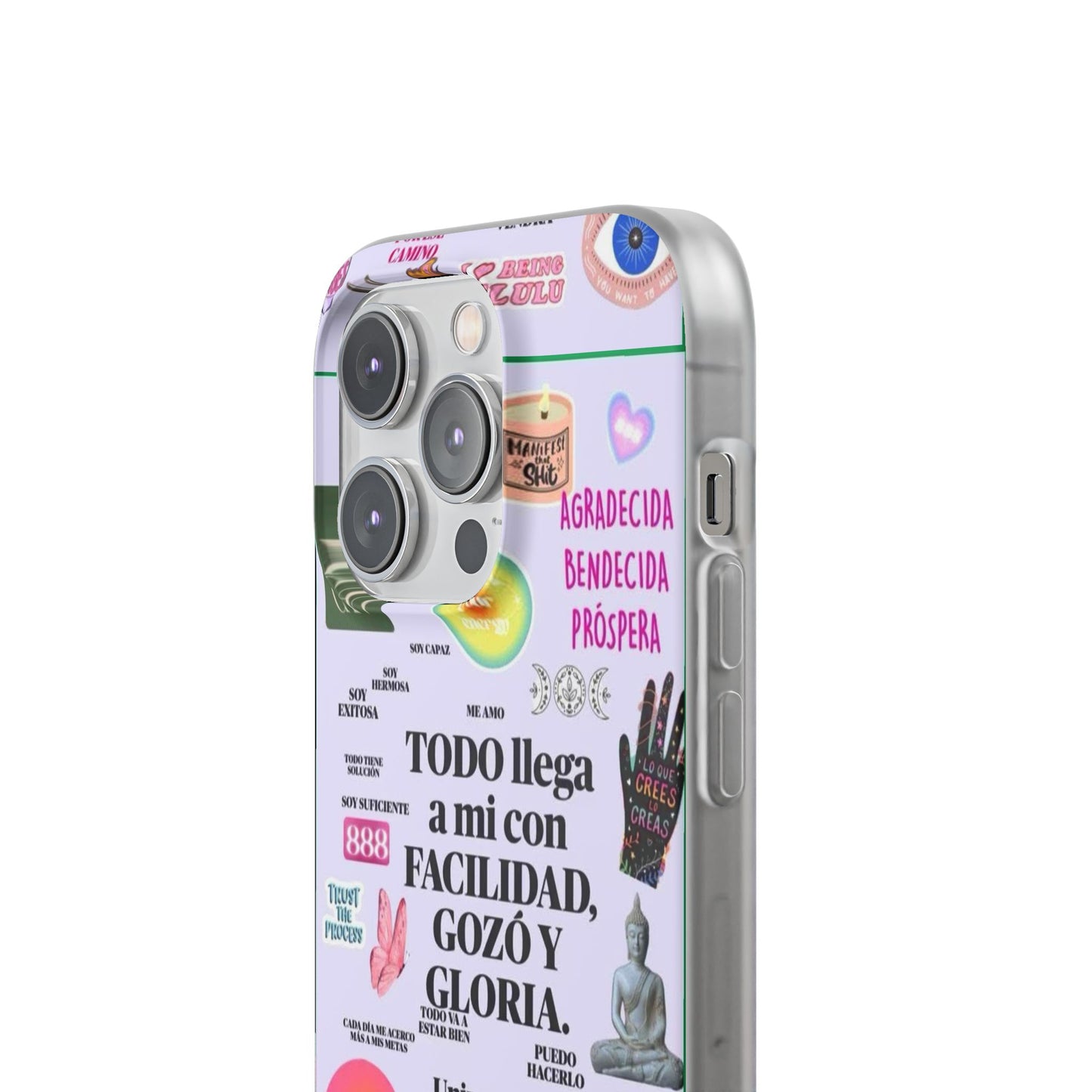 Positive Affirmation Flexi Cases for iPhone, Inspirational Phone Cover, Motivational Case, Gift for Her, Trendy Phone Protector