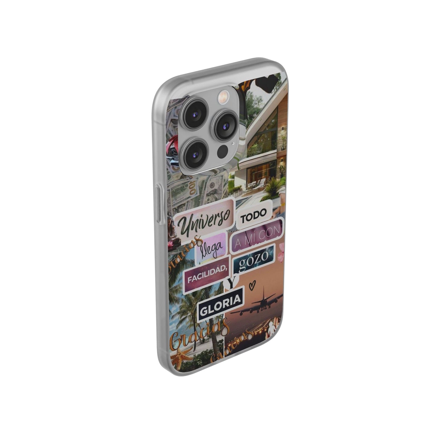 Vibrant Flexi Phone Case with Inspirational Quotes, Bohemian Style, Perfect Gift for Friends, Travelers, Birthdays, Everyday Use