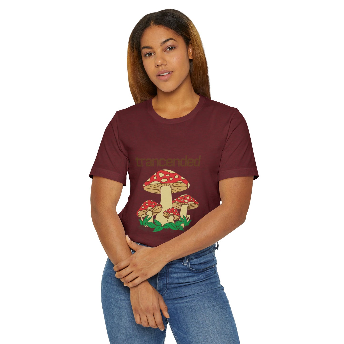 Trancended Mushroom Unisex Jersey T-Shirt - Nature Lovers Tee