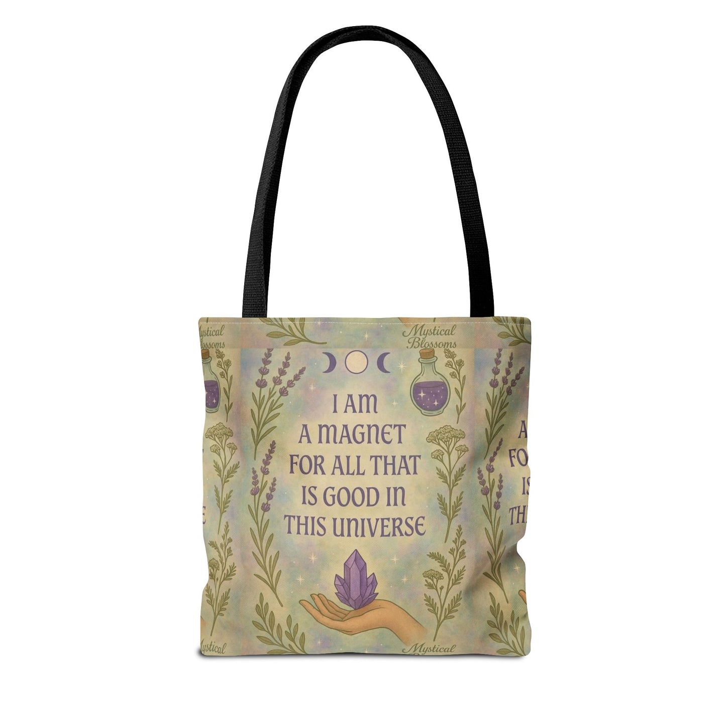 Magical Tote Bag | Affirmation Tote, Crystal Lover Gift, Eco-Friendly Bag, Inspirational Affirmations, Unique Shopping Bag