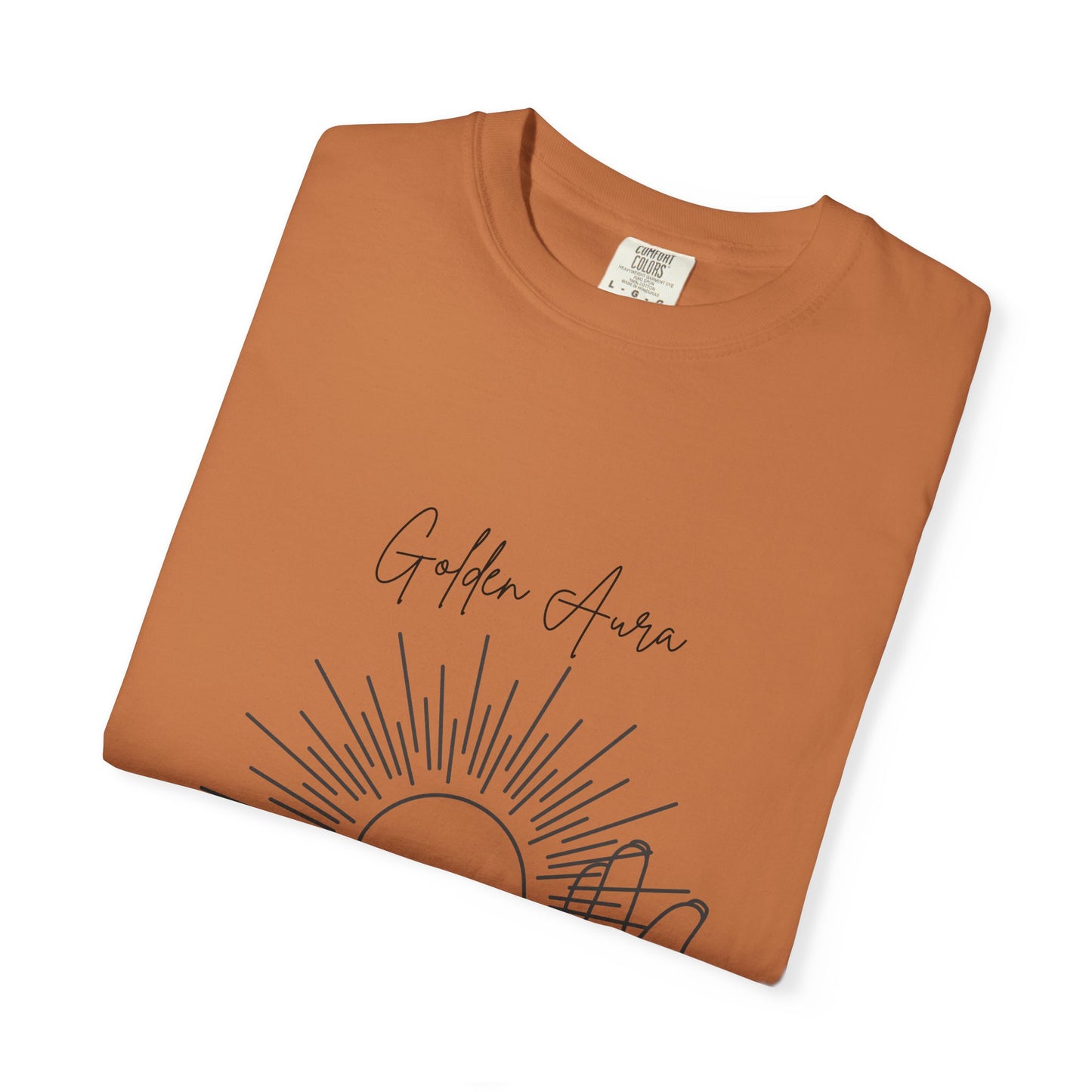 Golden Aura Unisex Garment-Dyed T-Shirt | Spiritual & Inspirational Tee | Perfect for Meditation & Mindfulness Gifts