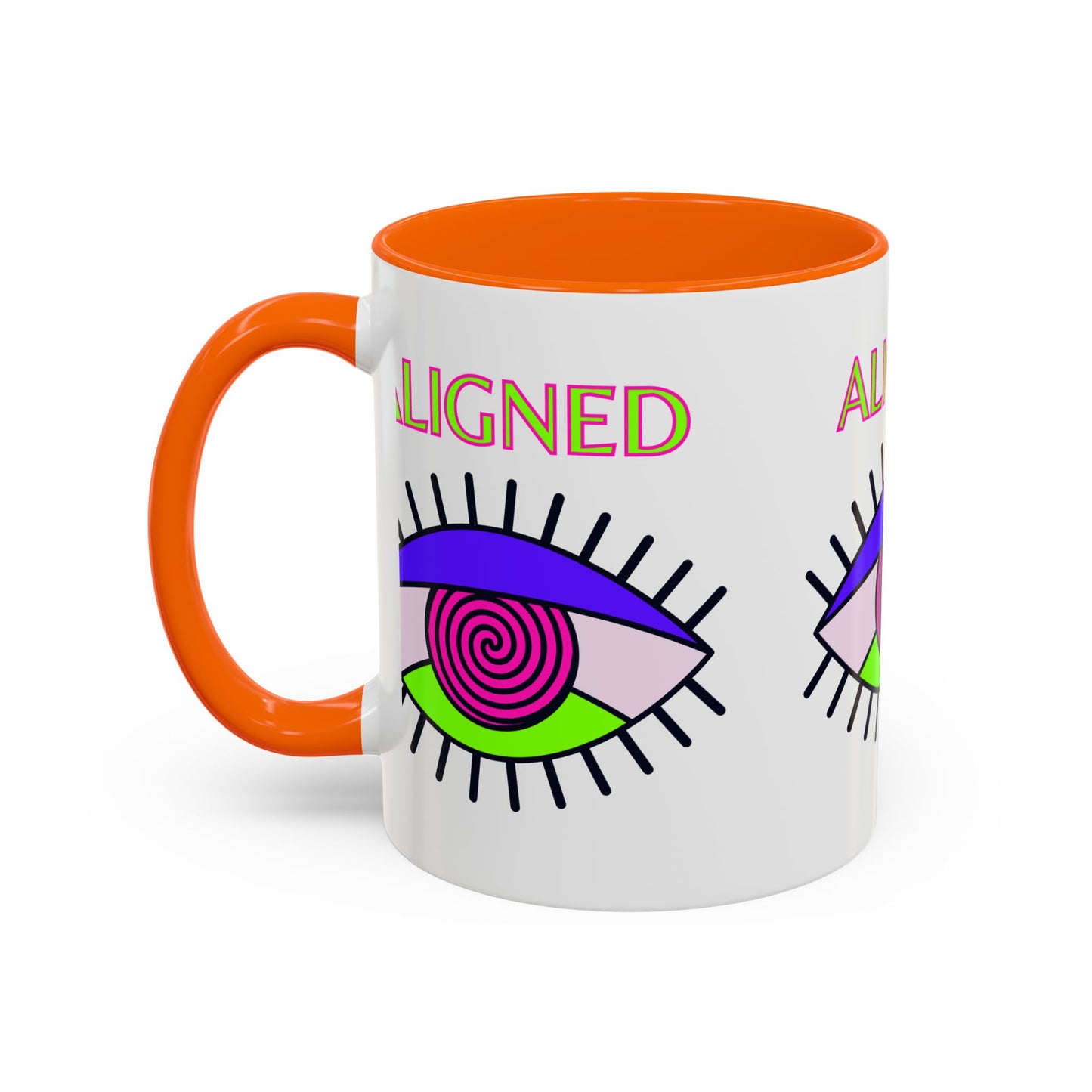 Aligned Eye Accent Coffee Mug - Inspirational Gift, Unique Artwork, Home Decor, Mindfulness Mug, Boho Style