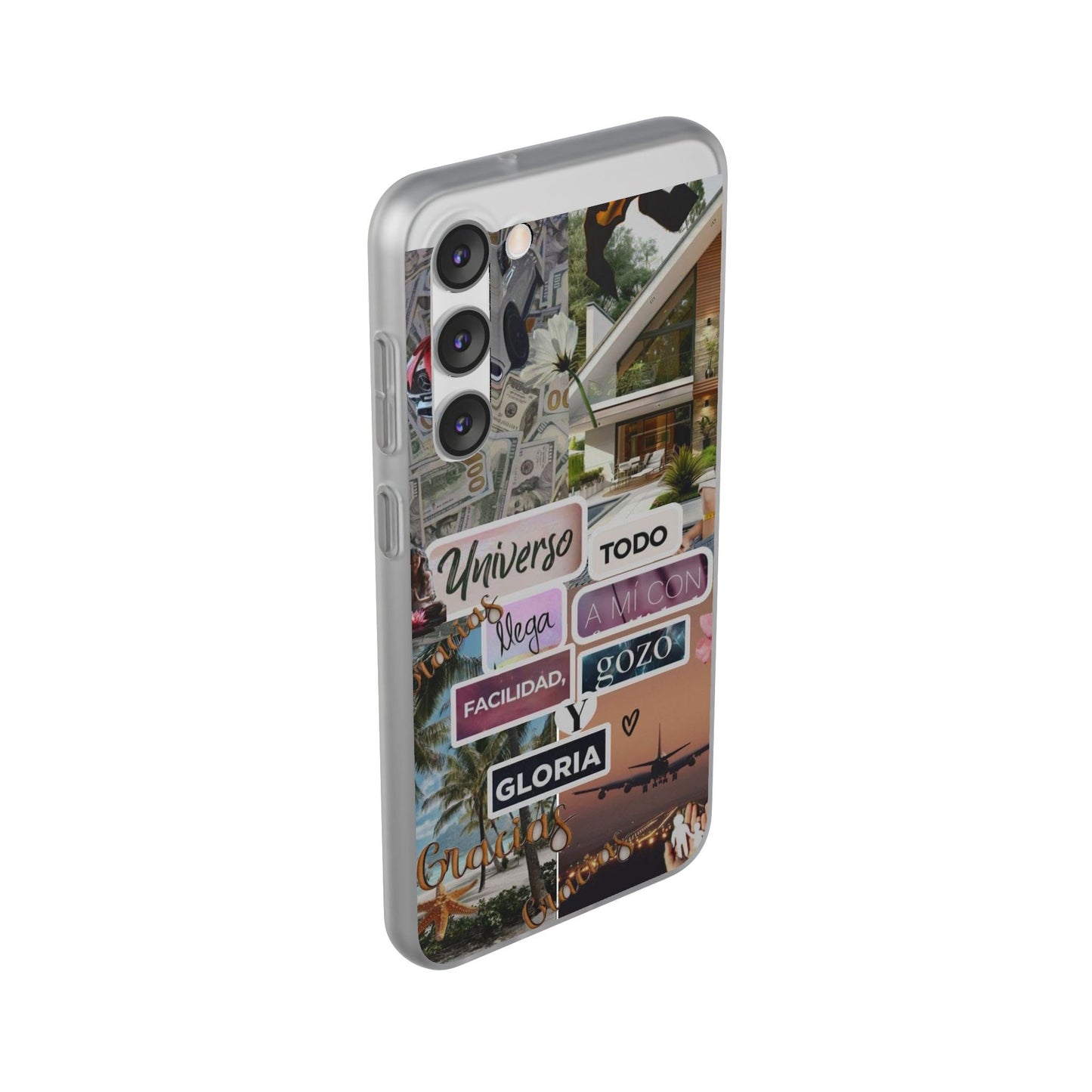 Vibrant Flexi Phone Case with Inspirational Quotes, Bohemian Style, Perfect Gift for Friends, Travelers, Birthdays, Everyday Use