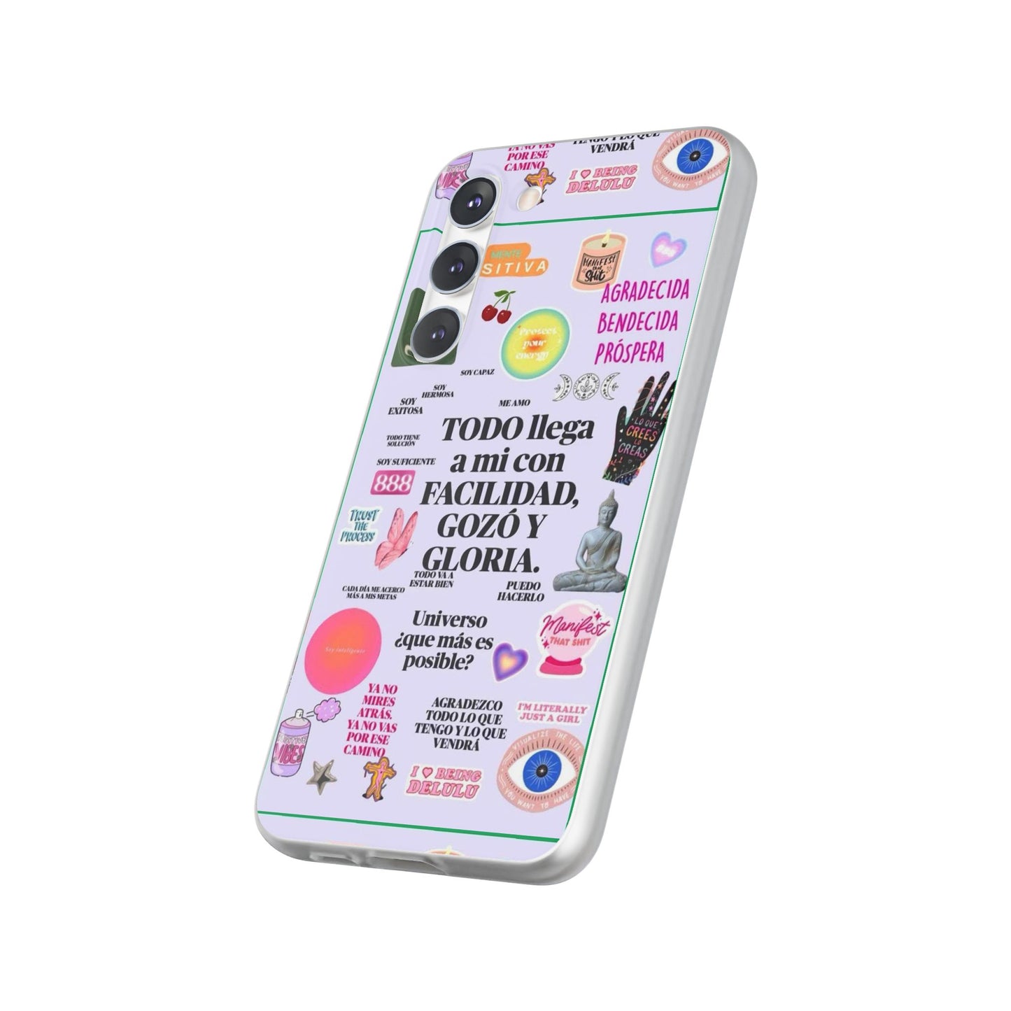 Positive Affirmation Flexi Cases for iPhone, Inspirational Phone Cover, Motivational Case, Gift for Her, Trendy Phone Protector