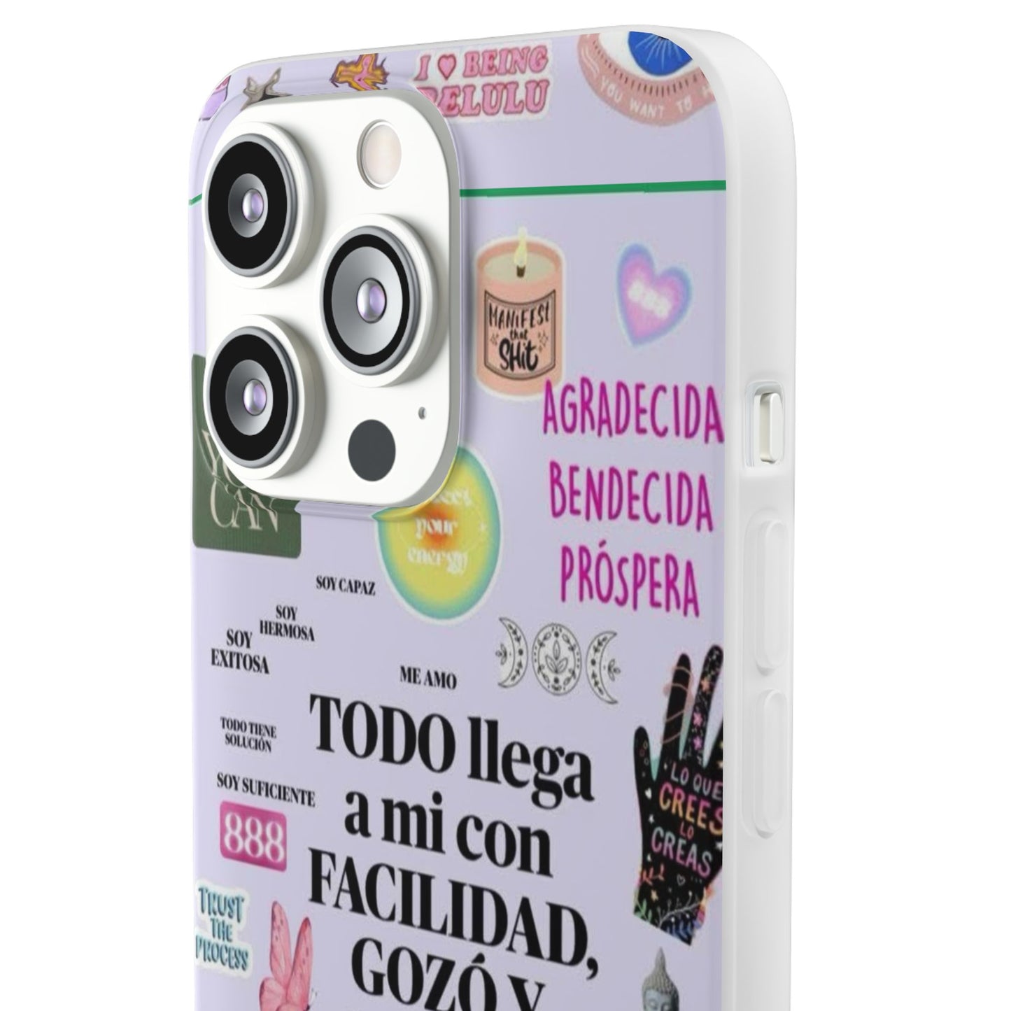 Positive Affirmation Flexi Cases for iPhone, Inspirational Phone Cover, Motivational Case, Gift for Her, Trendy Phone Protector