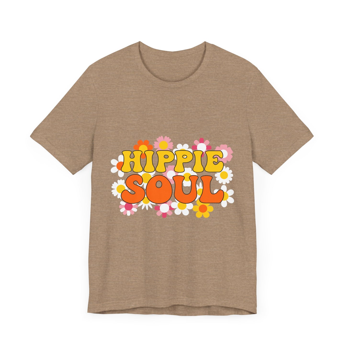 Hippie Soul Unisex Tee - Retro Floral Graphic T-Shirt for Free Spirits