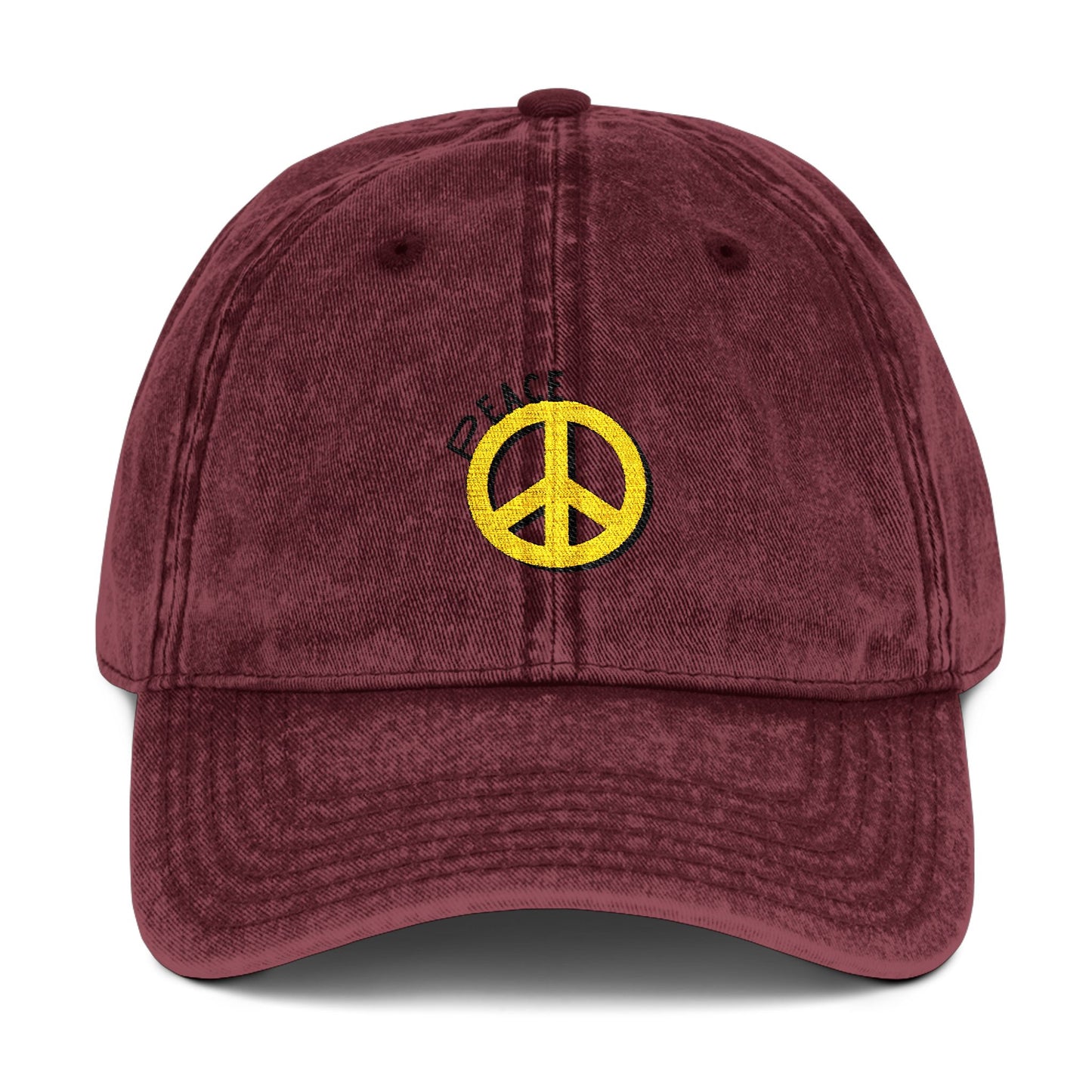 Vintage Peace Cap - Retro Embroidered Hat for Stylish Comfort