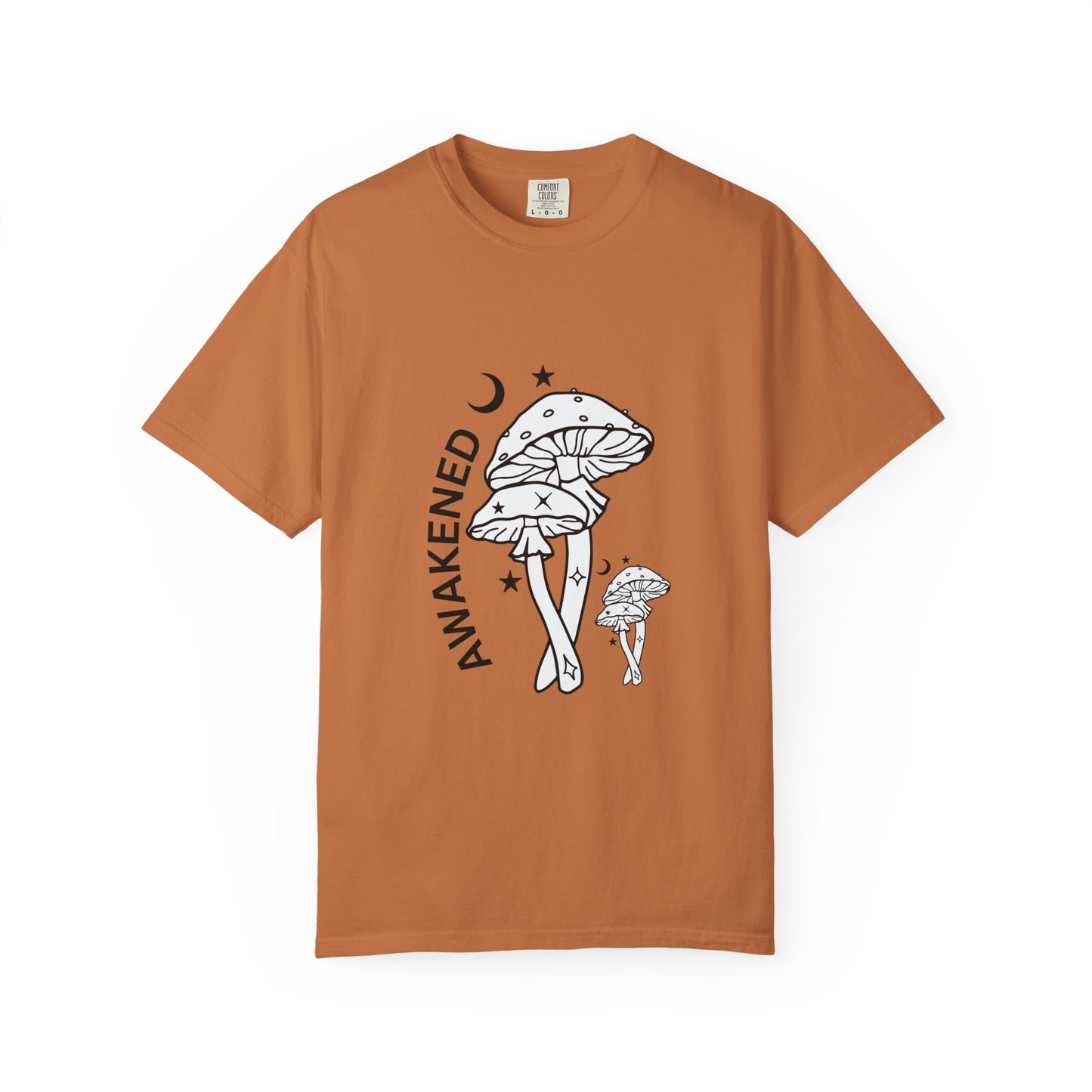 Unisex Garment-Dyed T-Shirt - "Awakened" Mushroom Design for Nature Lovers