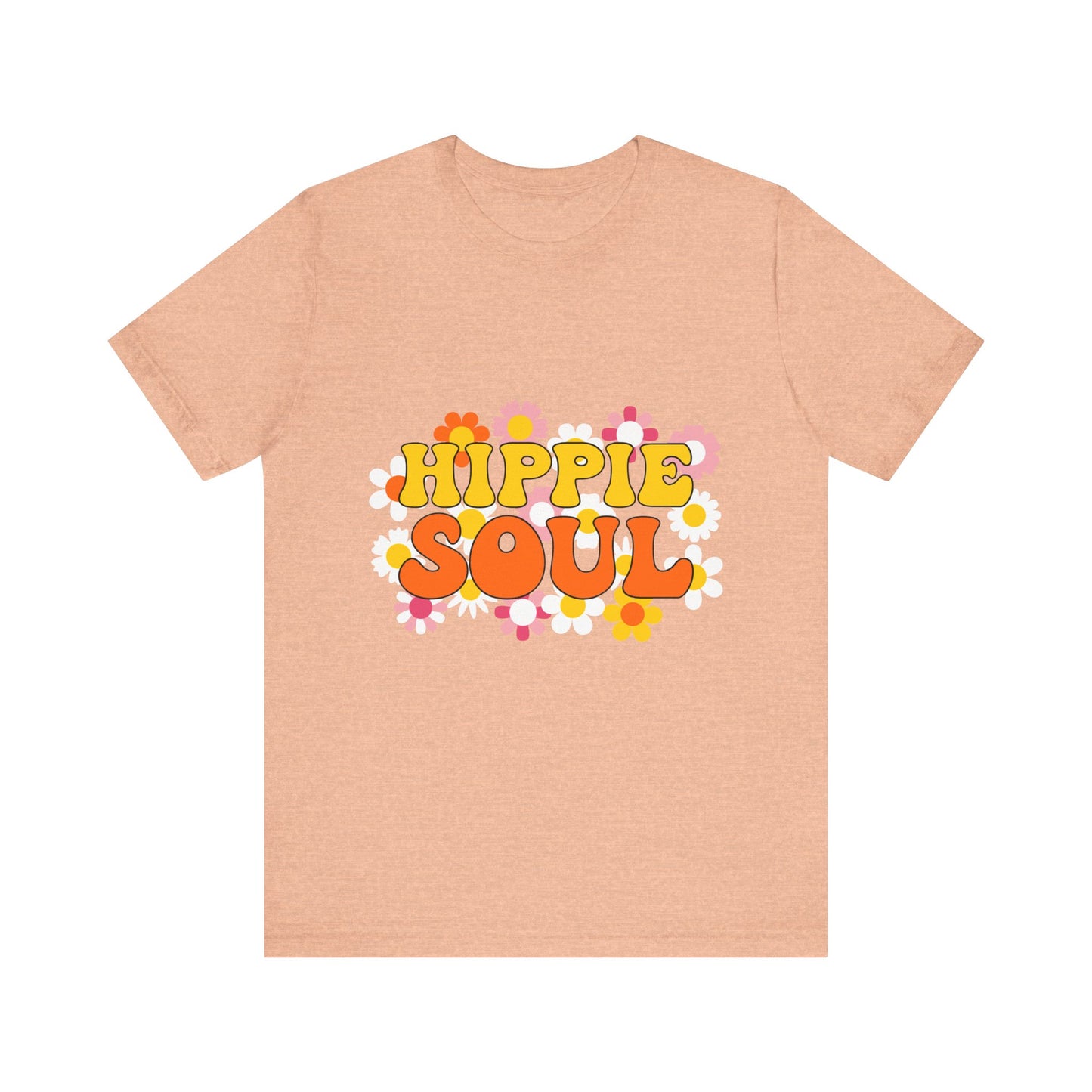 Hippie Soul Unisex Tee - Retro Floral Graphic T-Shirt for Free Spirits