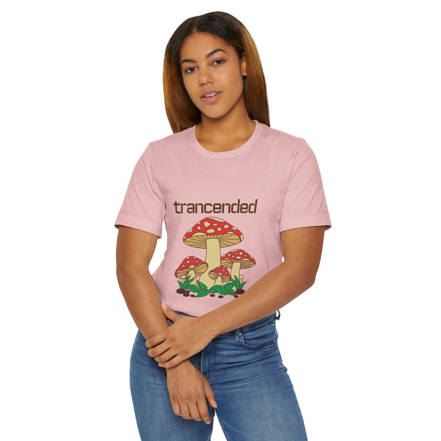 Trancended Mushroom Unisex Jersey T-Shirt - Nature Lovers Tee