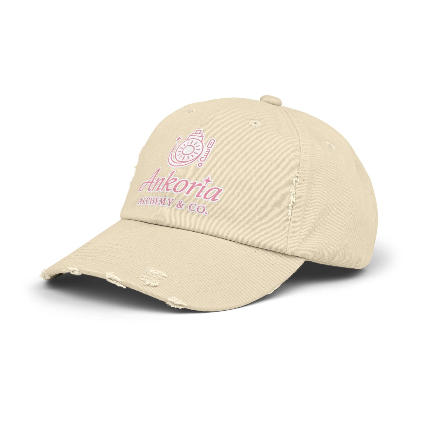 💖 Ankoria Alchemy  Signature Collection Distressed Unisex Cap - Trendy Casual Wear