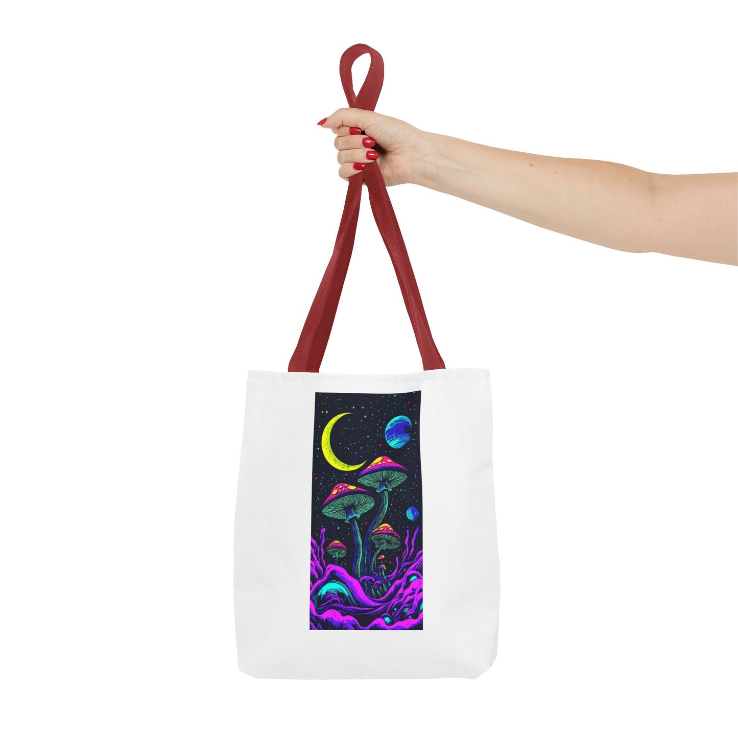 Cosmic Mushroom Tote Bag, Psychedelic Shopping Bag, Eco-Friendly Canvas, Festival Accessory, Gift for Nature Lovers, Boho Style