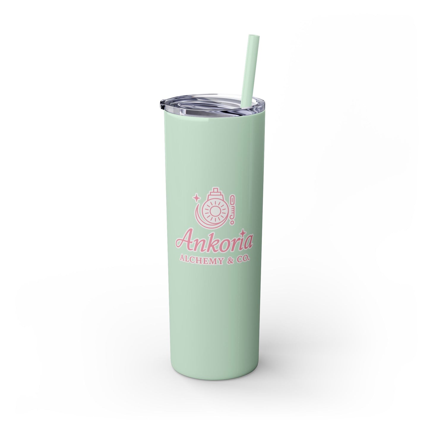 Ankoria signature collection Elegant Custom Skinny Tumbler with Straw | 20oz - Perfect for Every Occasion