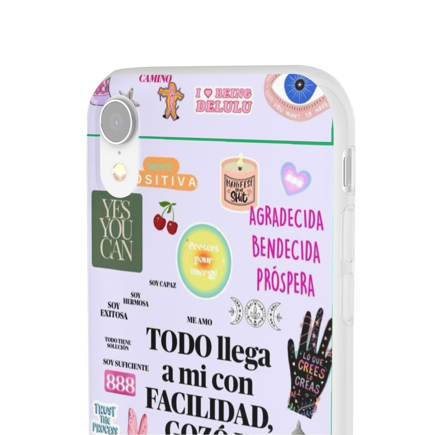 Positive Affirmation Flexi Cases for iPhone, Inspirational Phone Cover, Motivational Case, Gift for Her, Trendy Phone Protector