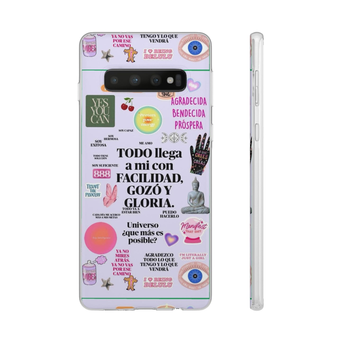 Positive Affirmation Flexi Cases for iPhone, Inspirational Phone Cover, Motivational Case, Gift for Her, Trendy Phone Protector