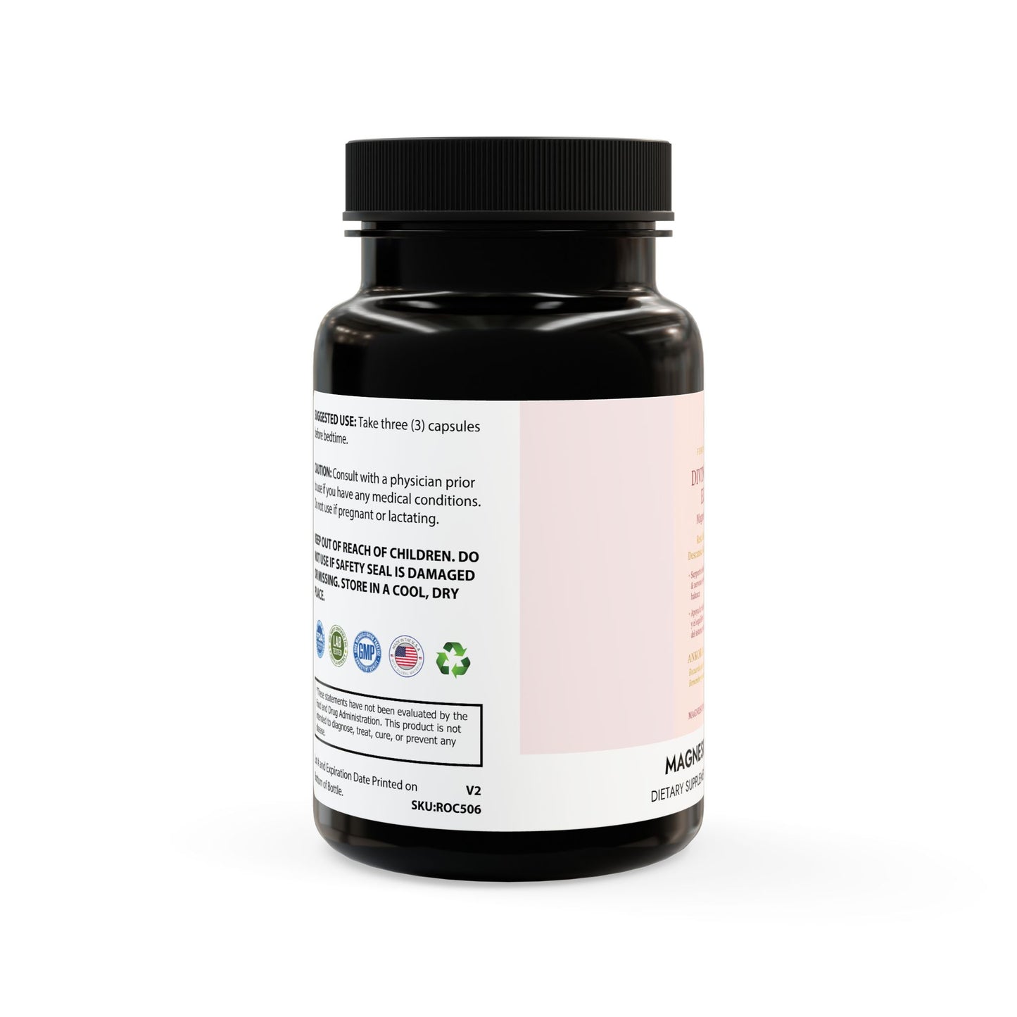 ✨ Divine Calm Elixir Magnesium + Zinc Capsules Rest. Replenish. Rise. Descansa. Renuévate. Renace. (90 Capsules)