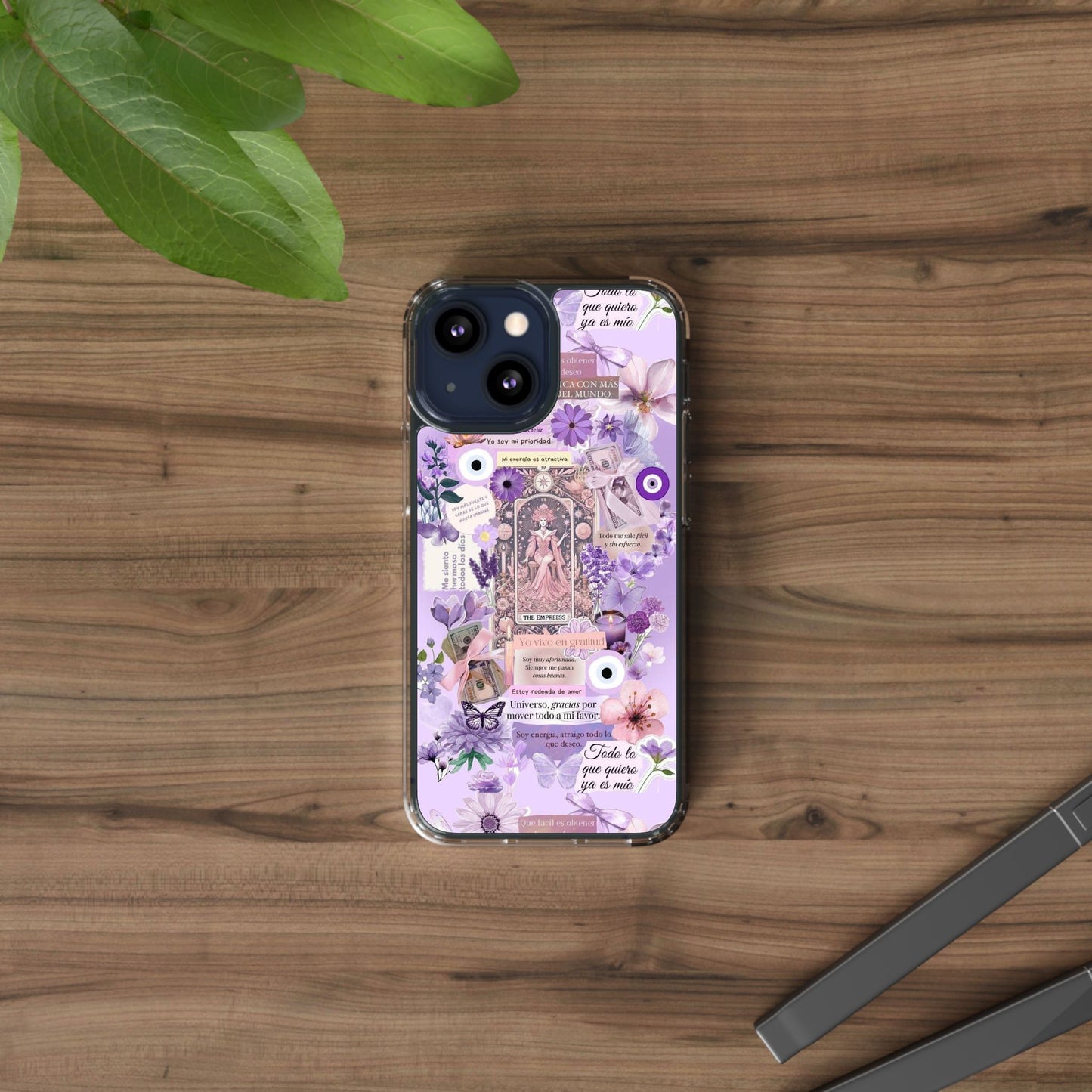 Beautiful Floral Phone Case, Clear Case, Cute Accessories, Gift for Her, Phone Protection, Trendy Tech