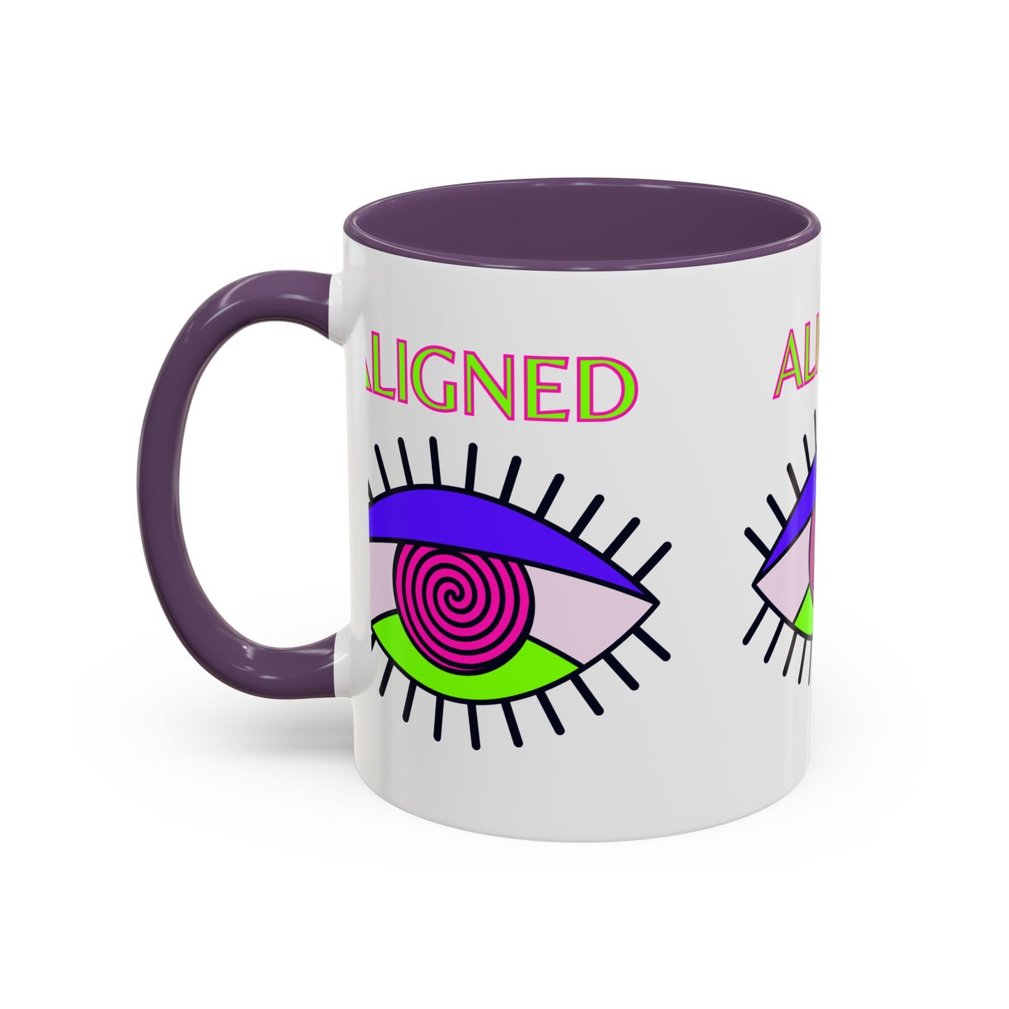Aligned Eye Accent Coffee Mug - Inspirational Gift, Unique Artwork, Home Decor, Mindfulness Mug, Boho Style