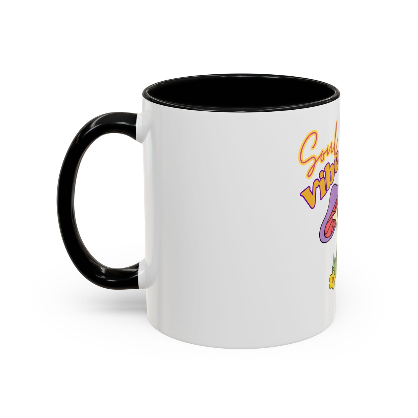 Colorful Soul Vibe Coffee Mug - Inspirational Gift, Fun Kitchenware, Mushroom Decor, Unique Drinkware, Tea Lovers
