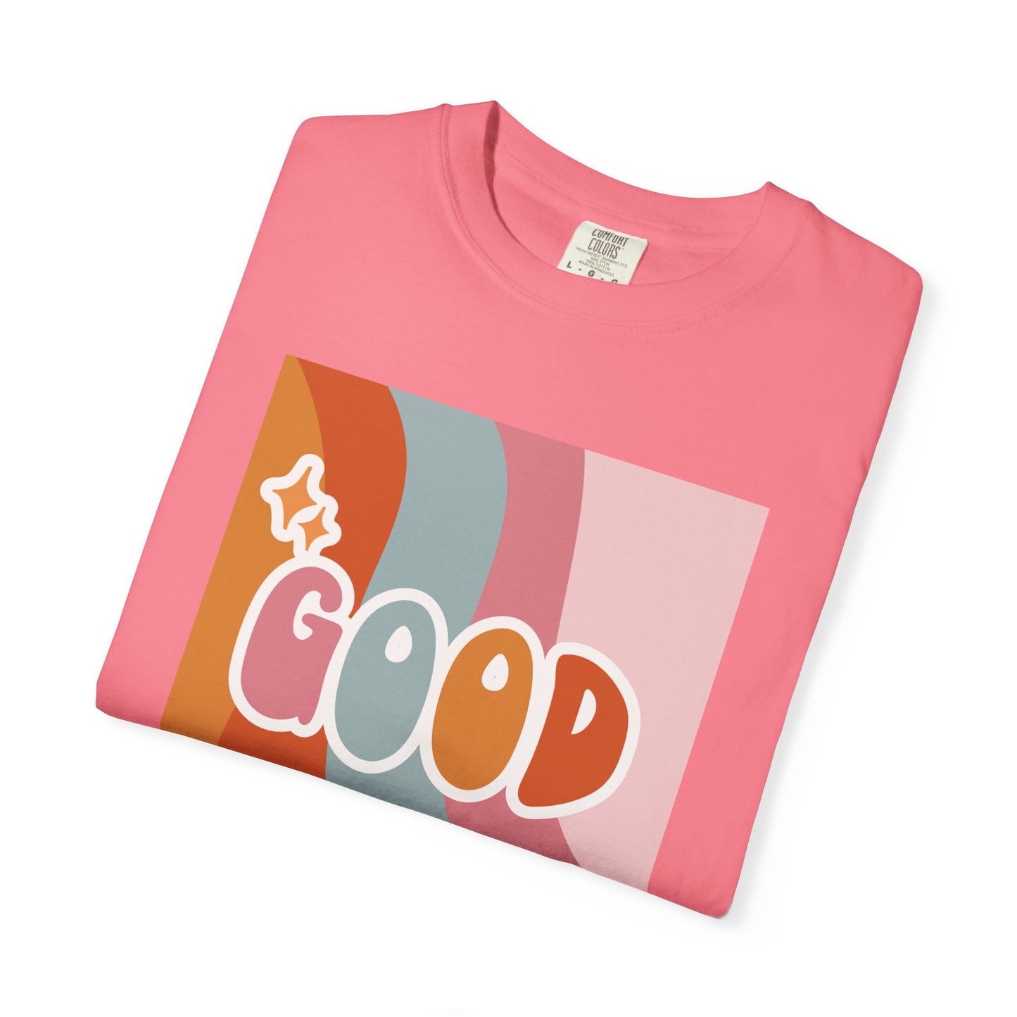 Good Vibes Unisex Garment-Dyed T-Shirt – Relaxed Fit Summer Tee