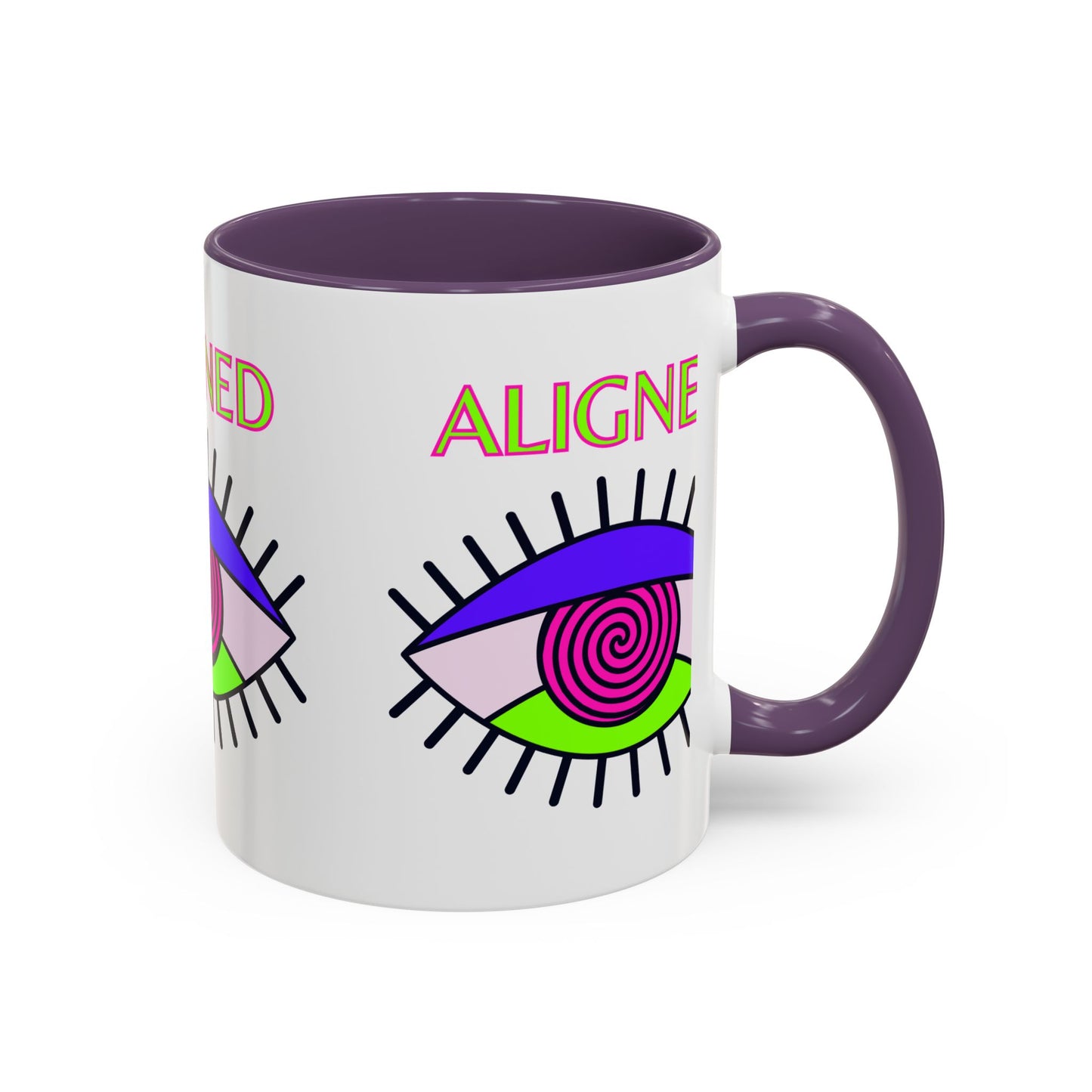Aligned Eye Accent Coffee Mug - Inspirational Gift, Unique Artwork, Home Decor, Mindfulness Mug, Boho Style