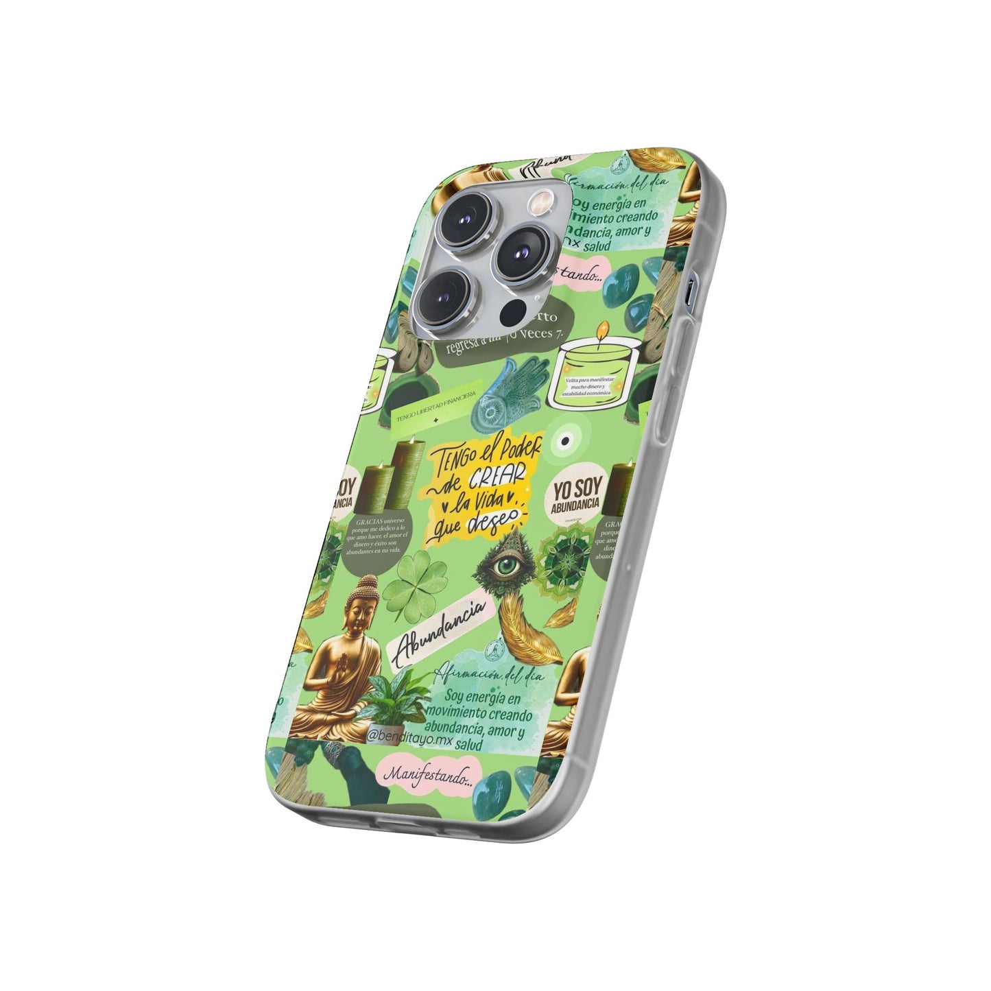 Vibrant Flexi Cases for Abundance Mindset | Phone Protection, Gift for Motivational Quotes, Spiritual Decor, Positive Vibes