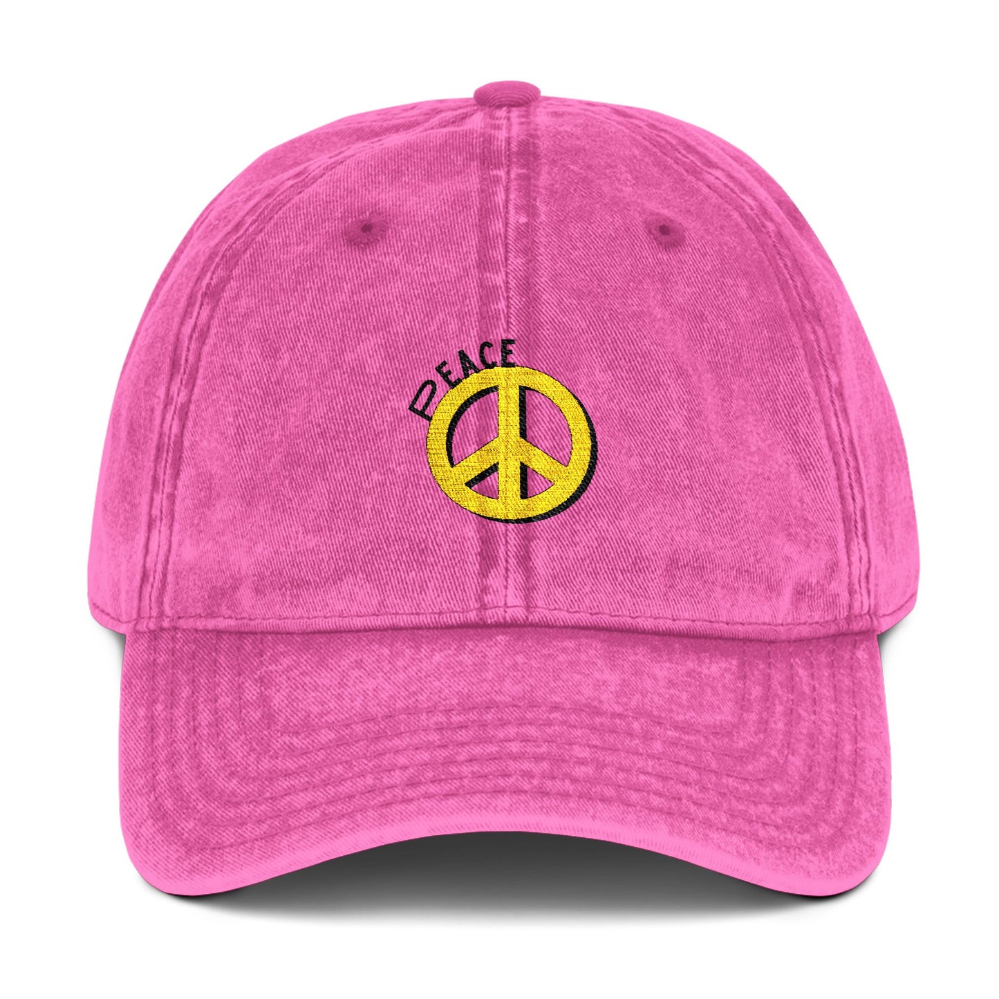 Vintage Peace Cap - Retro Embroidered Hat for Stylish Comfort