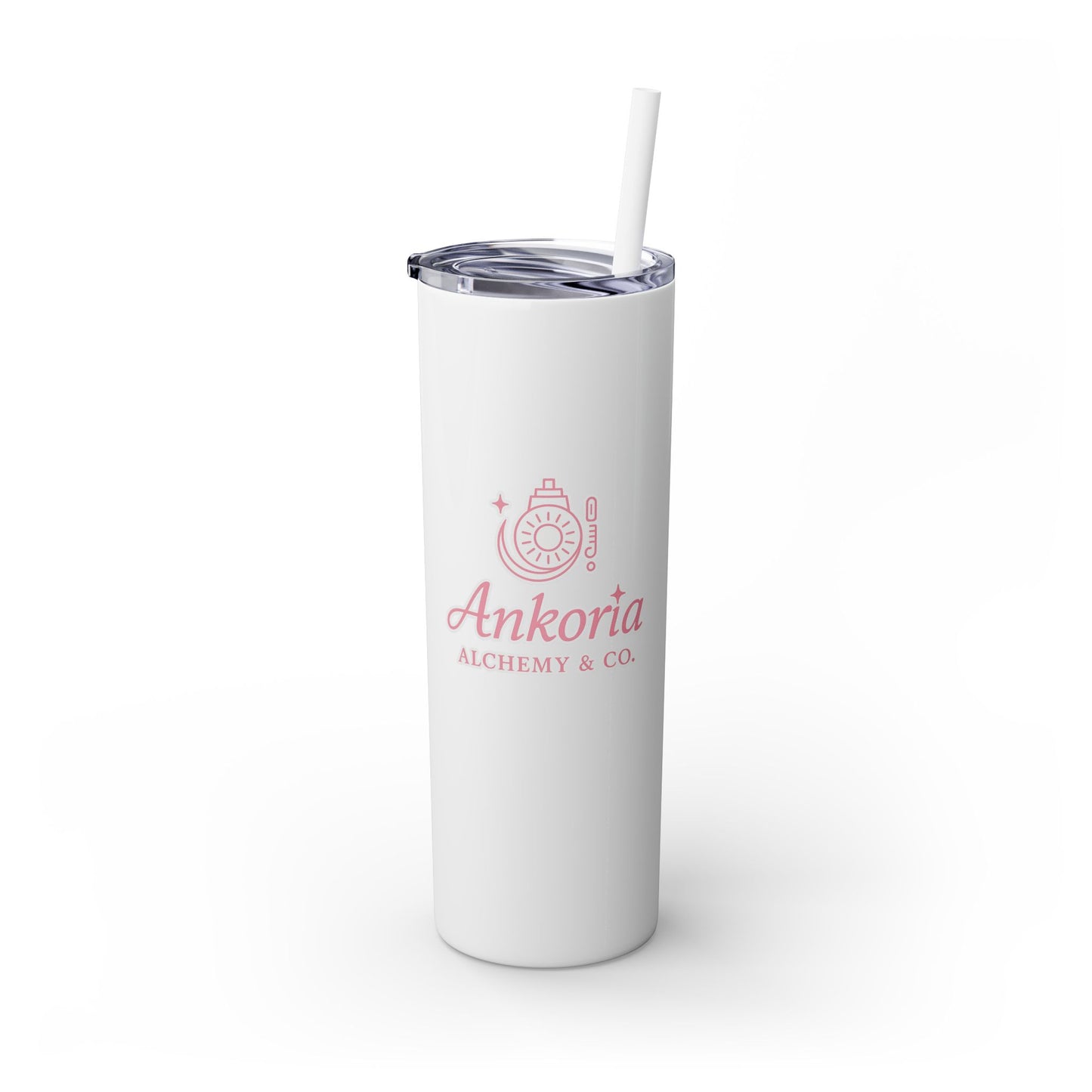 Ankoria signature collection Elegant Custom Skinny Tumbler with Straw | 20oz - Perfect for Every Occasion