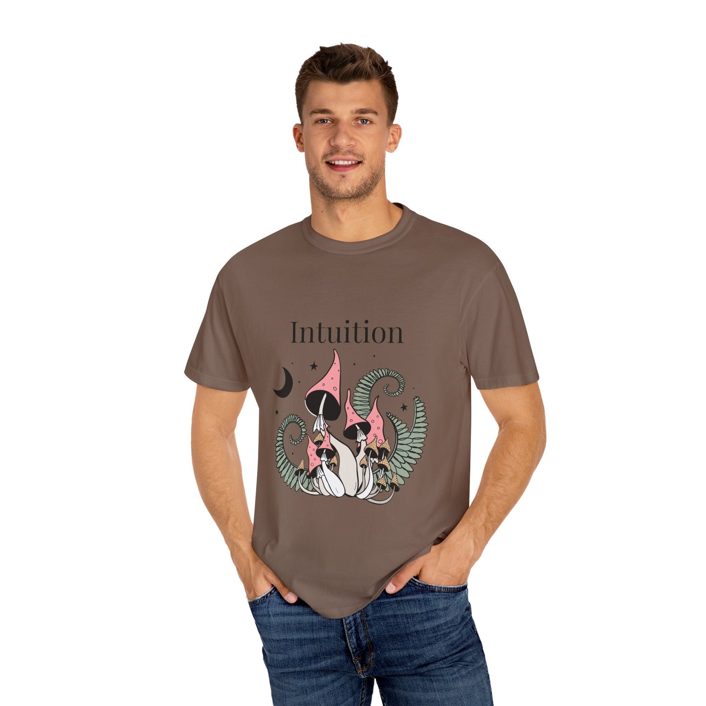 Intuition Unisex Garment-Dyed T-Shirt - Whimsical Nature Design