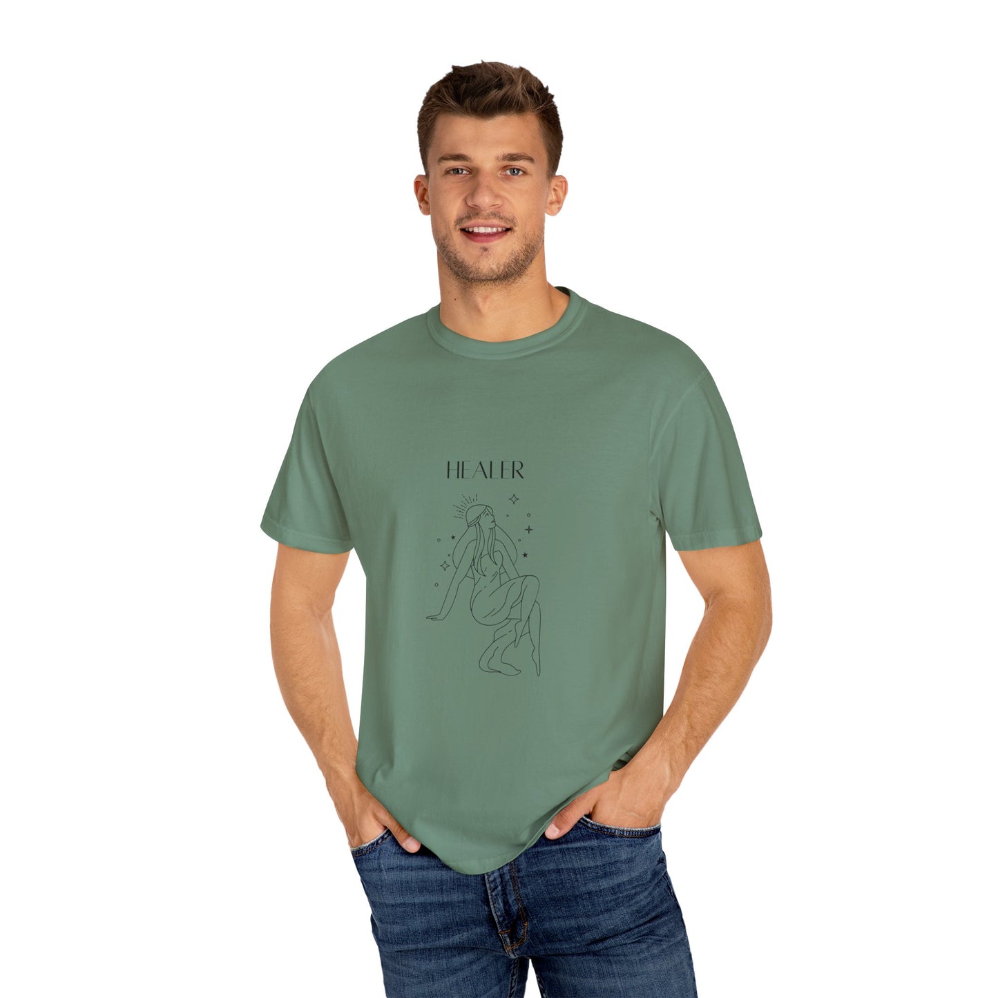 Healer Unisex Garment-Dyed T-Shirt – Spiritual Vibes & Comfort